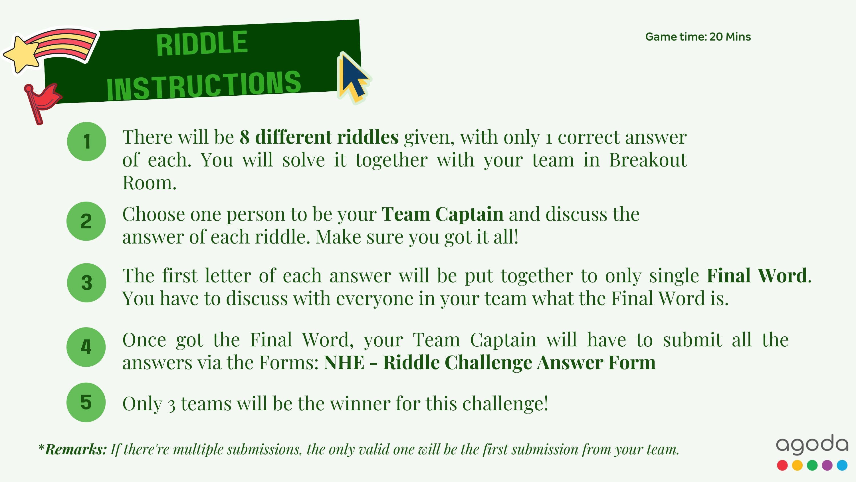 Riddle Instruction by Agoda Onboarding Team Issuu