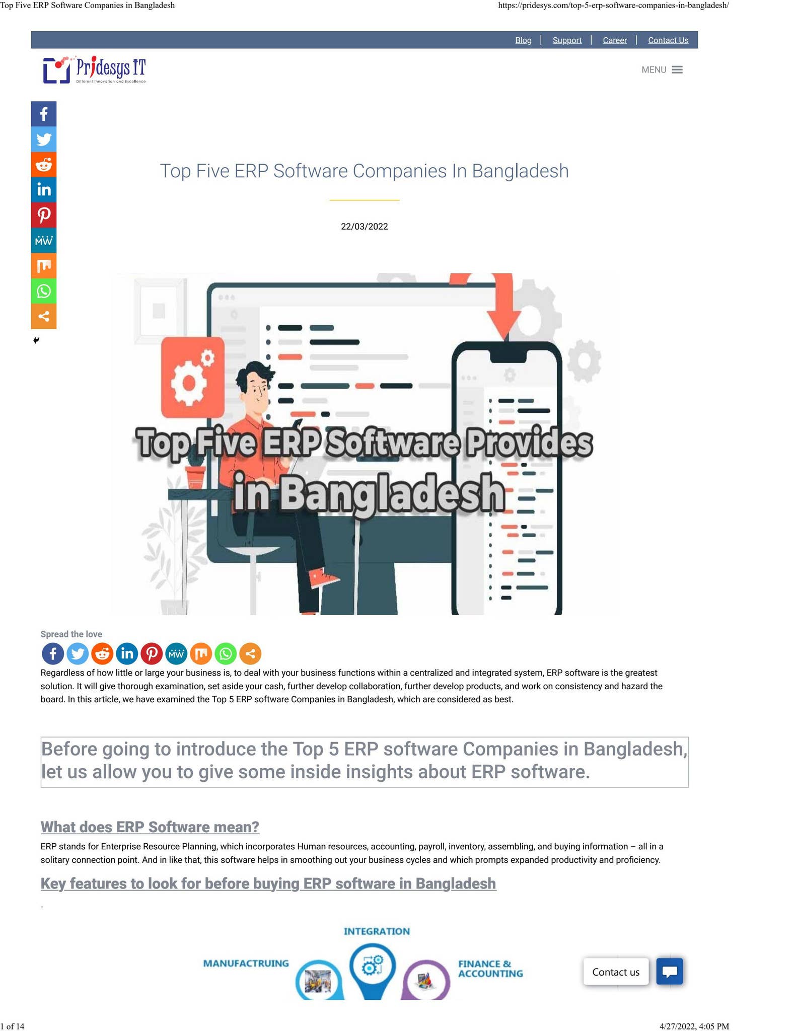 Top Five ERP Software Companies in Bangladesh by Pridesys IT Ltd - Issuu