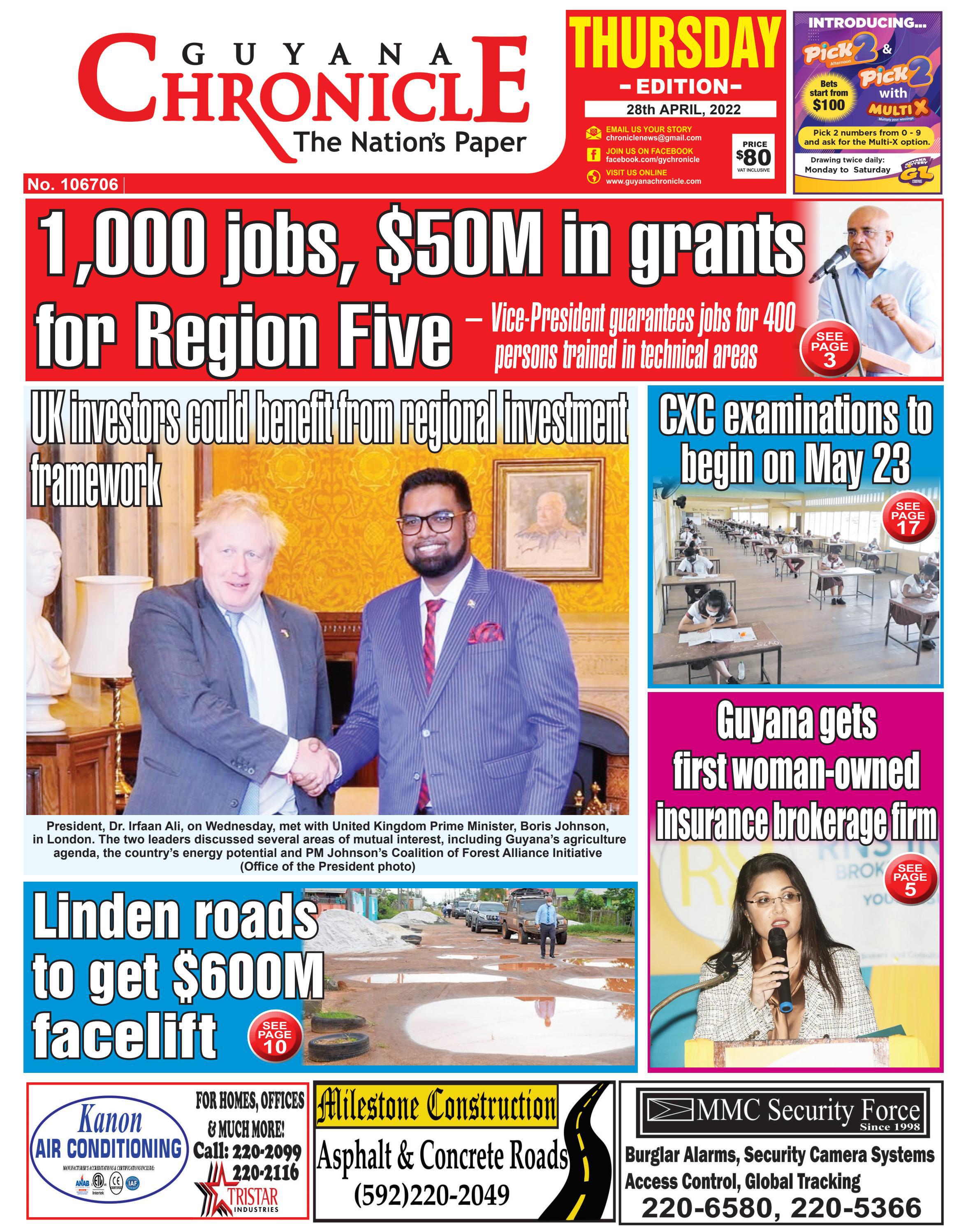 Guyana_Chronicle_Epaper_28_04_2022 by Guyana Chronicle - Issuu