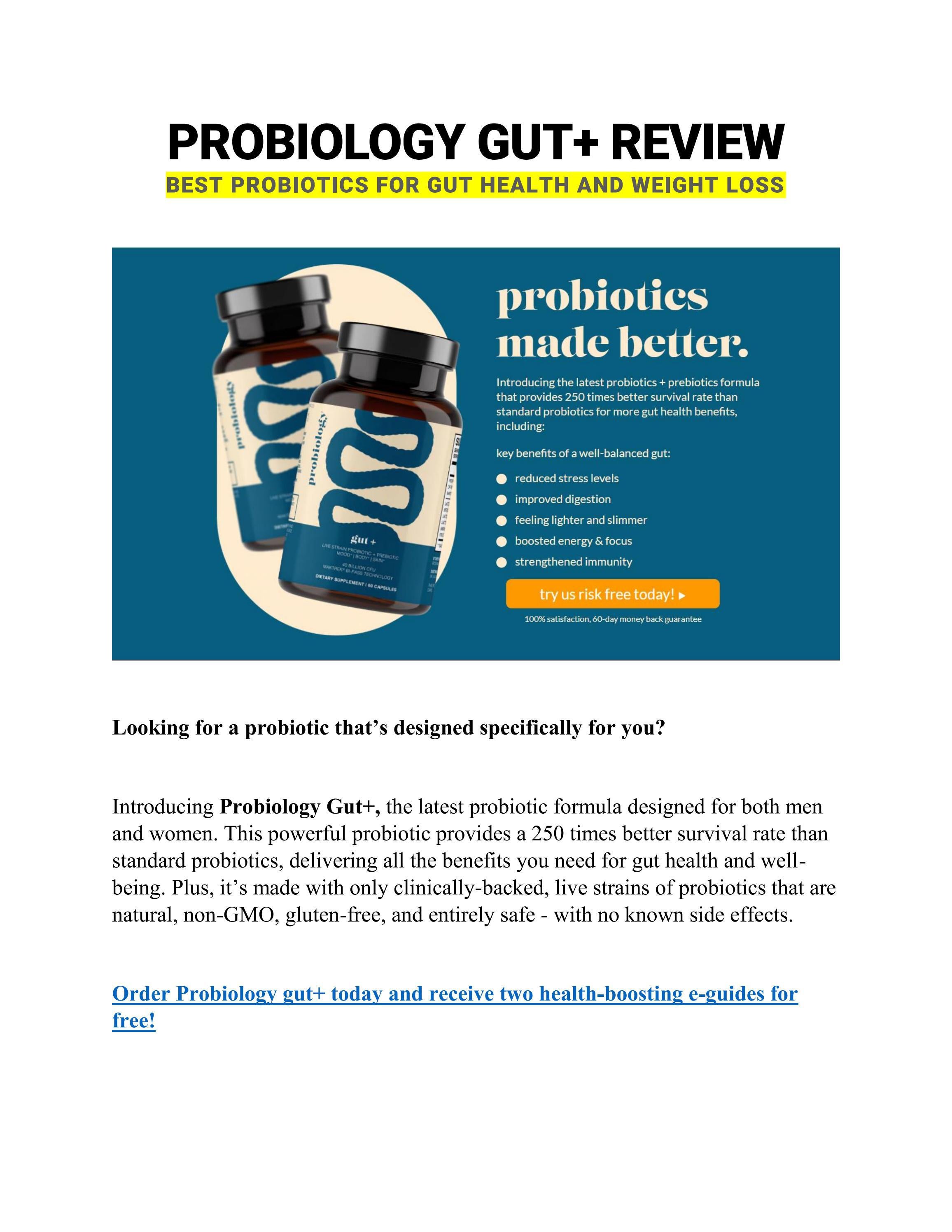 Probiology Gut+ Review Best Probiotics For Gut Health 2022 by