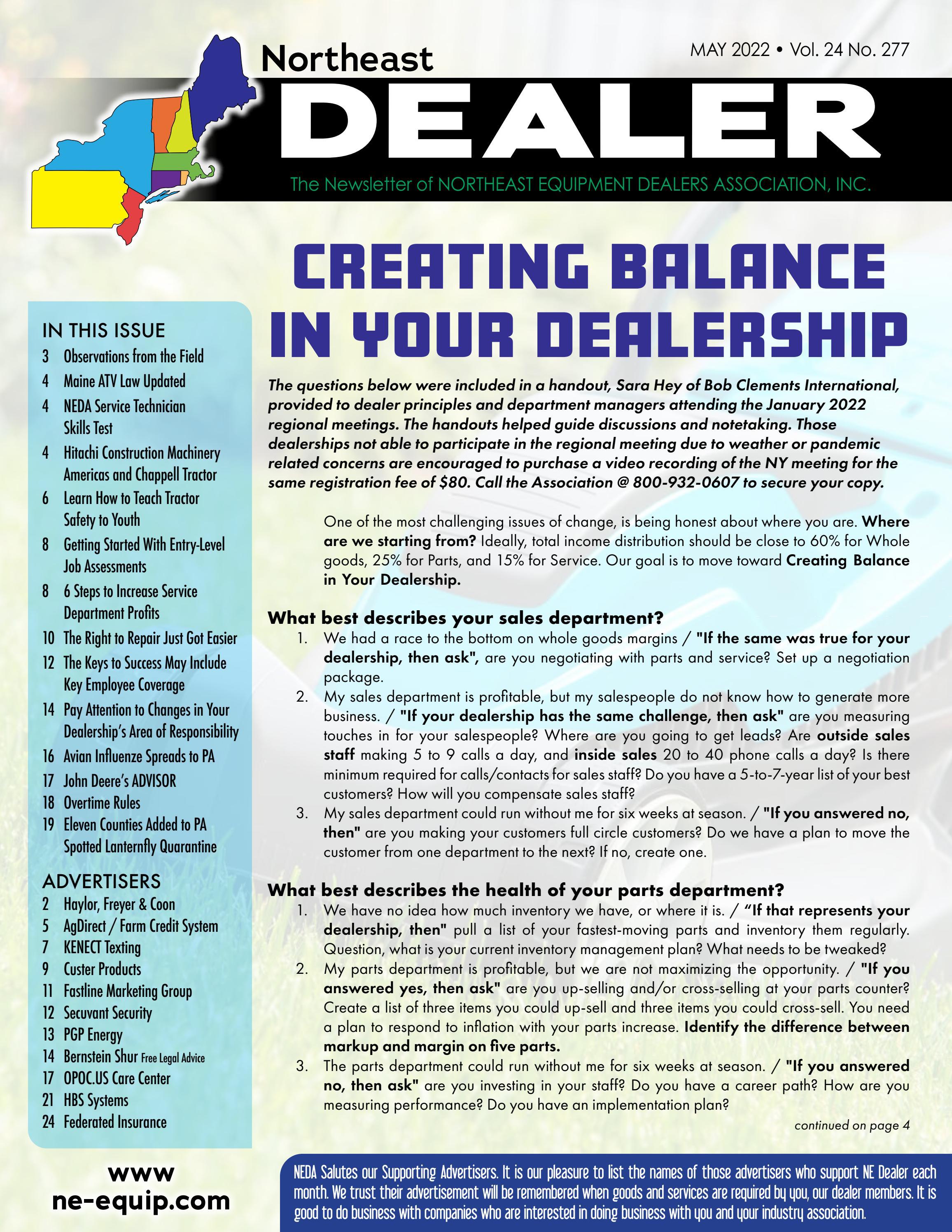 The Northeast Dealer - May 2022 Edition by Dave Close - Issuu