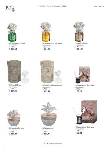 家具目录 Joy: Velas, difusores 德文 aromas 第 6 页