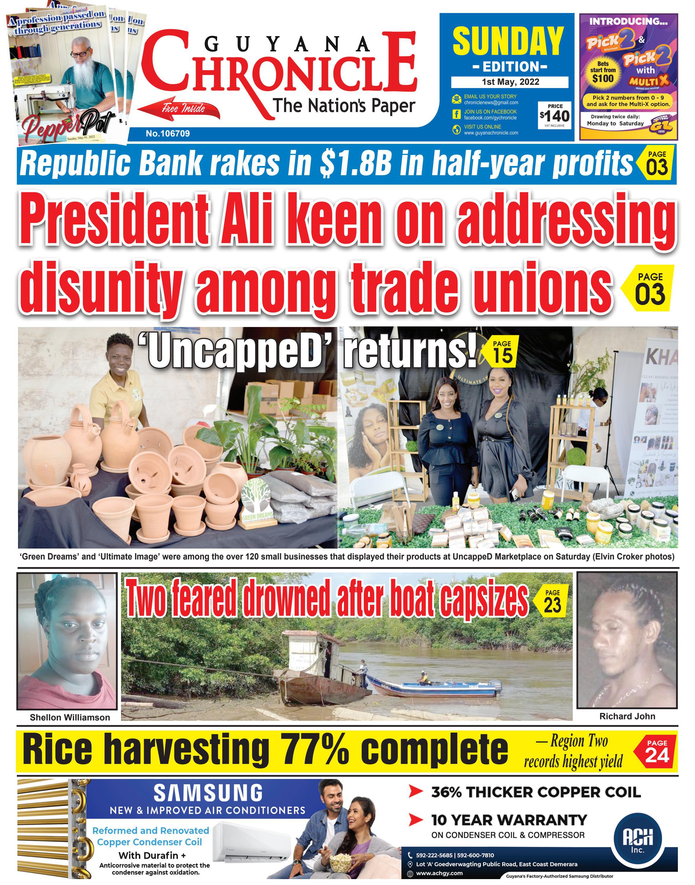 Guyana_Chronicle_Epaper_01_05_2022 by Guyana Chronicle - Issuu