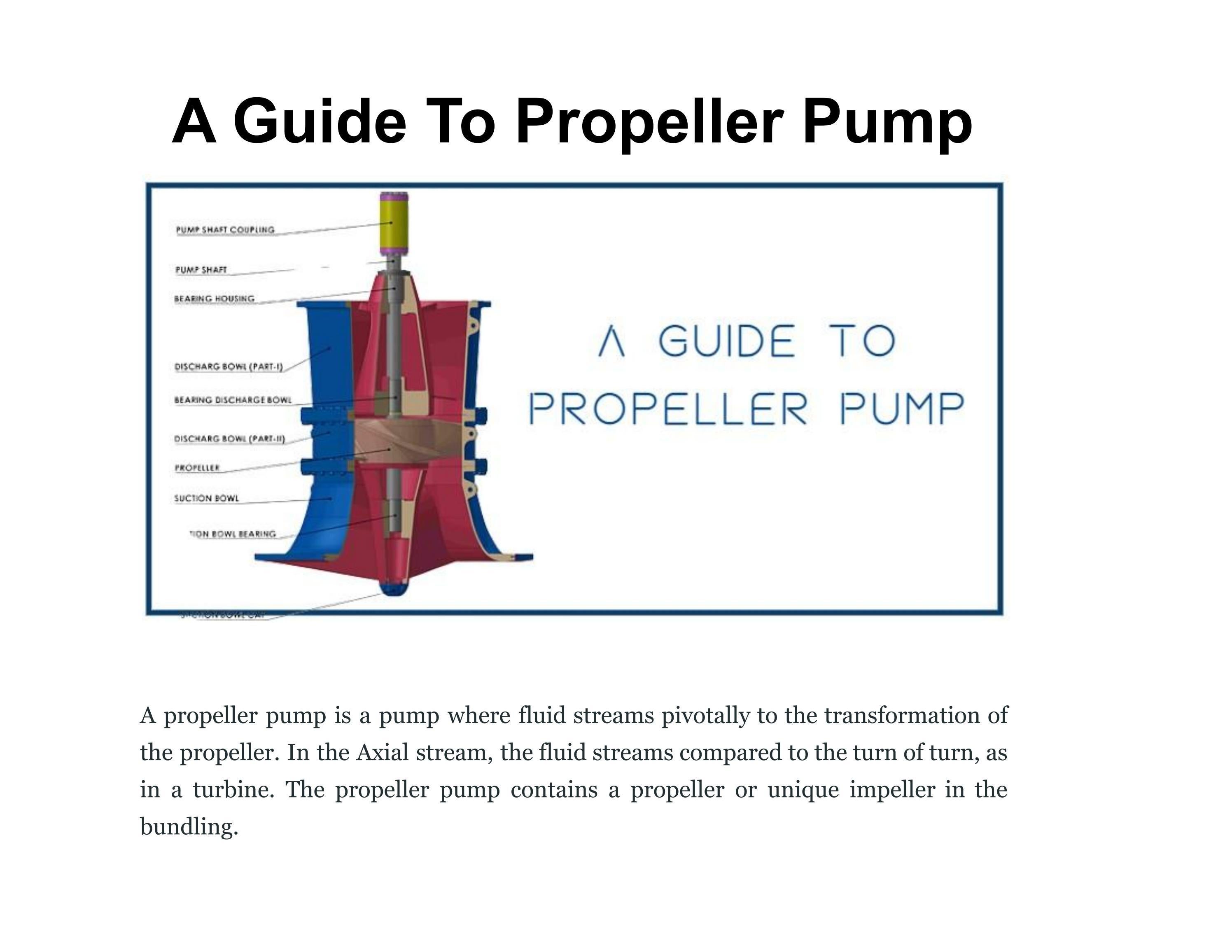 A Guide To Propeller Pump by Flowmore Pumps Issuu