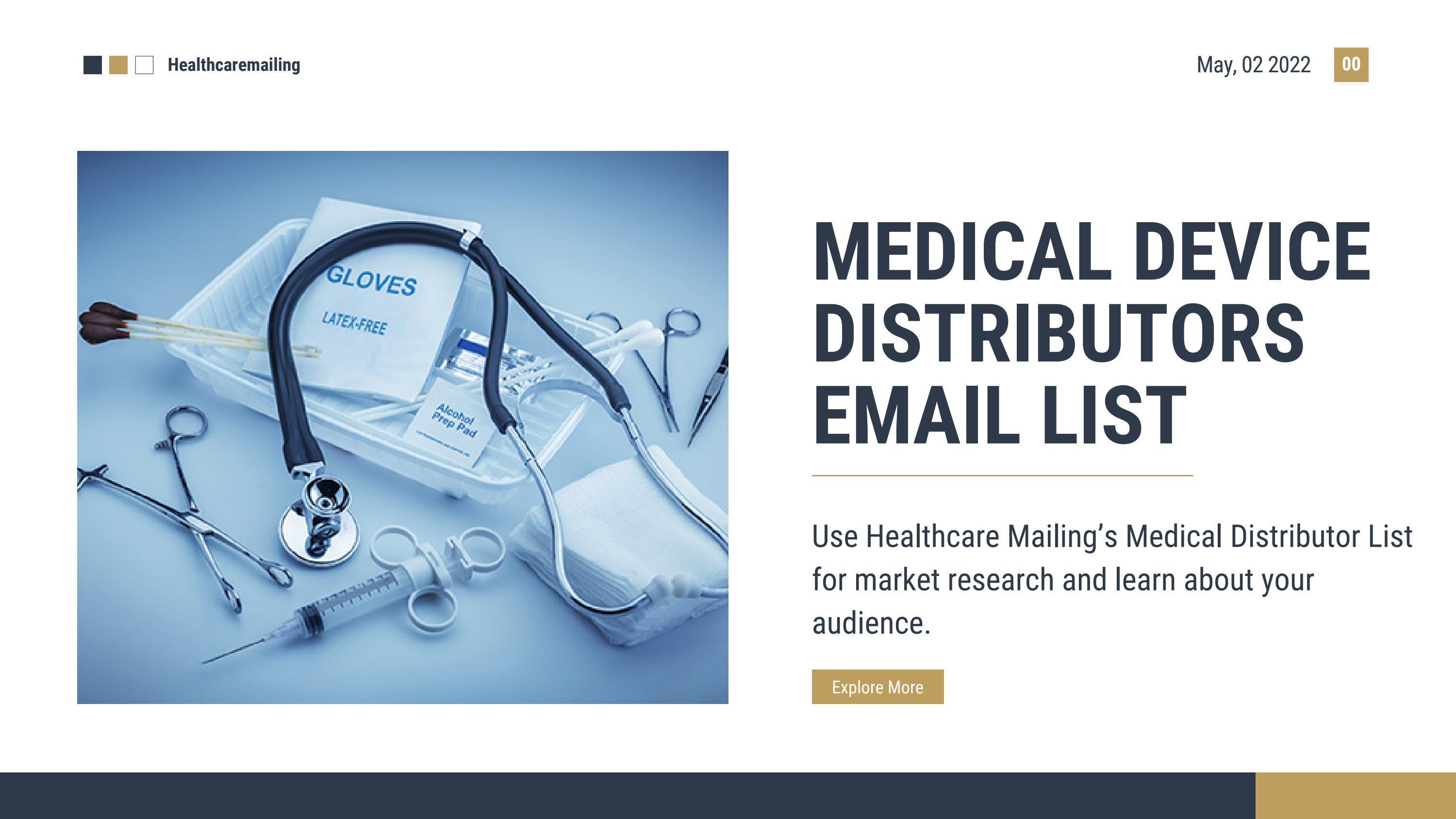 Get the best Medical Device Distributors Email List by