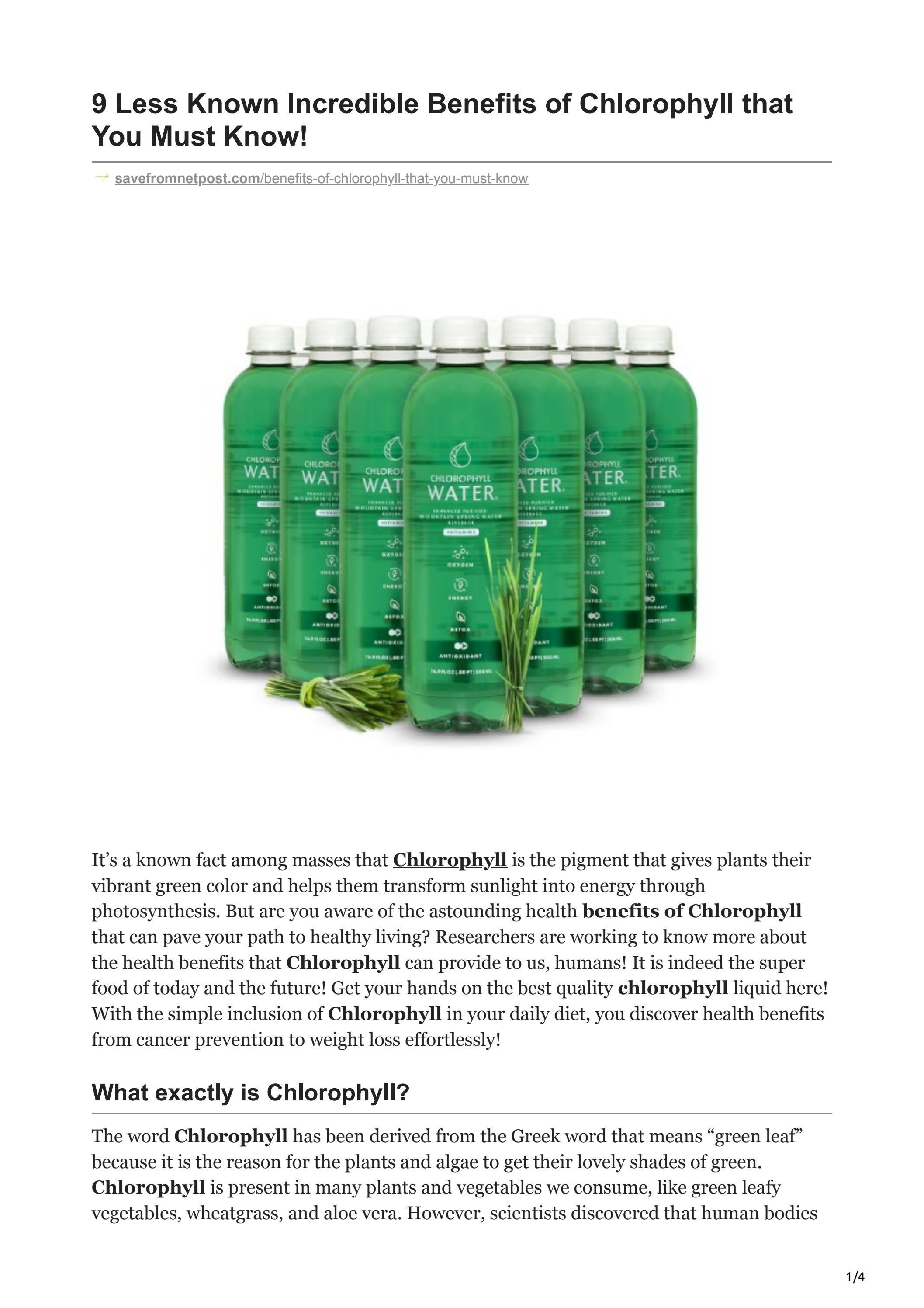 9 Less Known Incredible Benefits of Chlorophyll that You Must Know! by