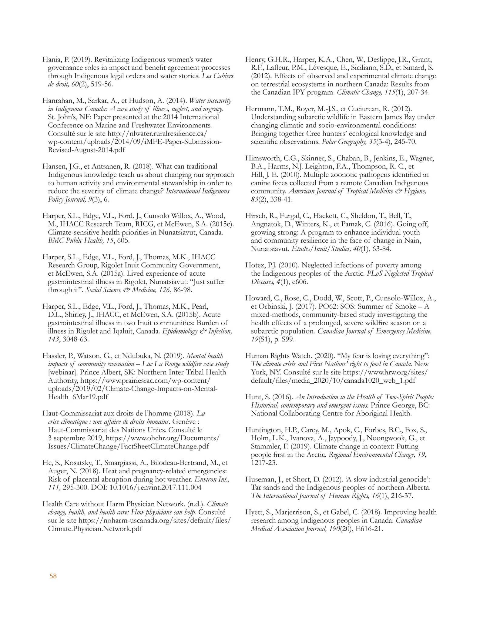 Changements climatiques et santé des Autochtones du Canada by NCCIH ...