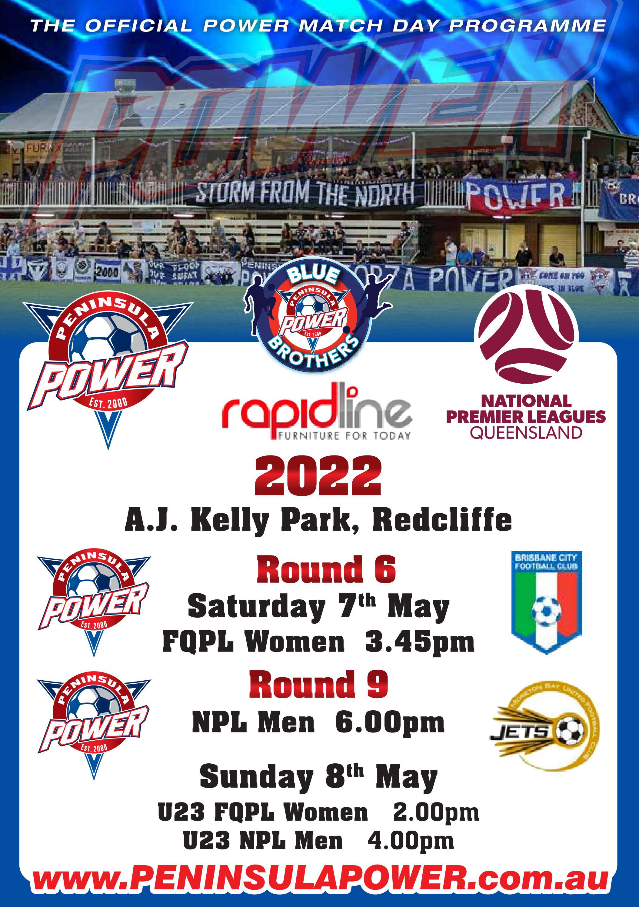 Peninsula Power Official Match Day Program Saturday 7 May 2022 by