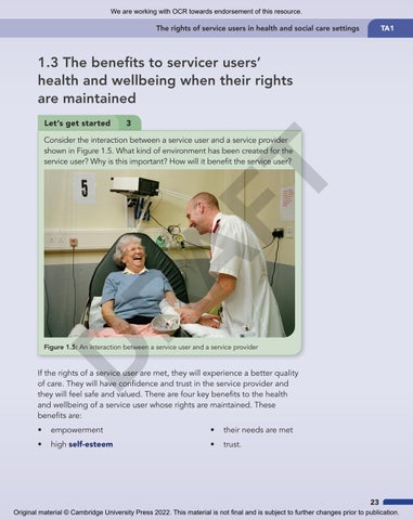 Cambridge Nationals Health and Social Care Student Book by Cambridge ...
