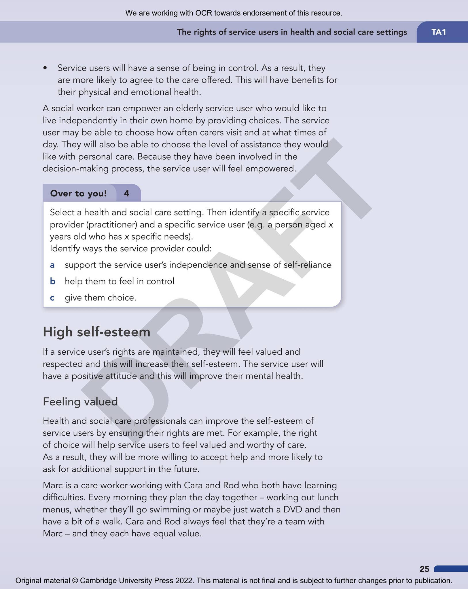 Cambridge Nationals Health and Social Care Student Book by Cambridge ...