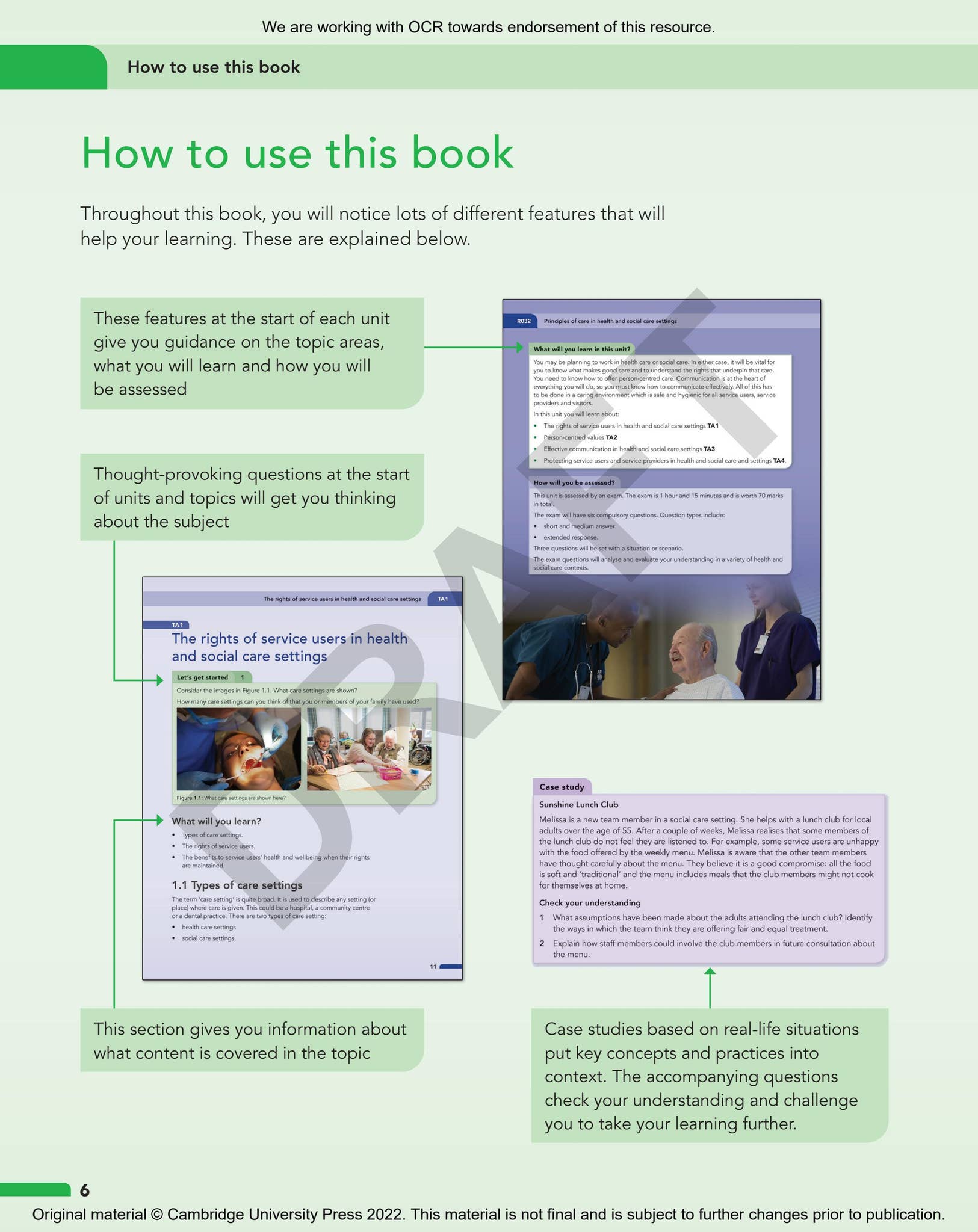 Cambridge Nationals Health and Social Care Student Book by Cambridge ...