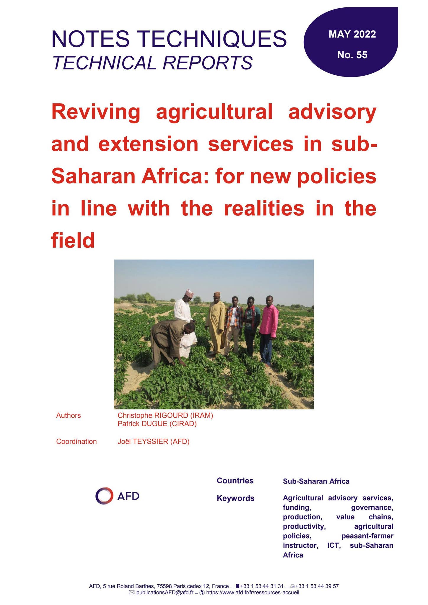 Reviving agricultural advisory and extension services in sub-Saharan ...