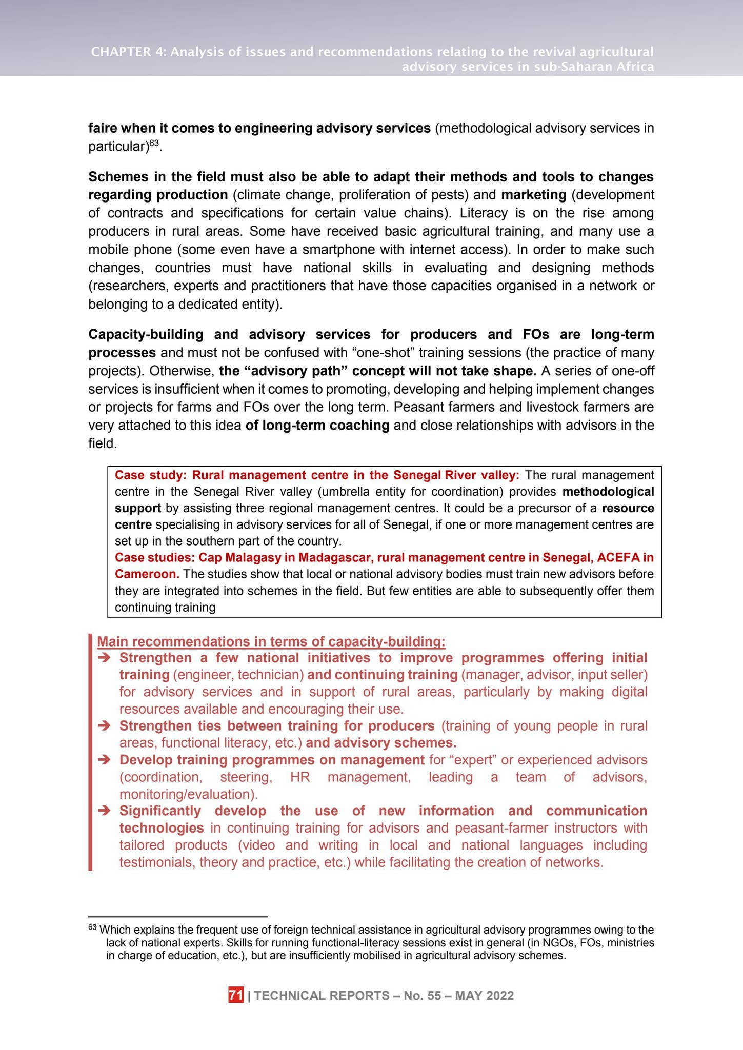 Reviving agricultural advisory and extension services in sub-Saharan ...