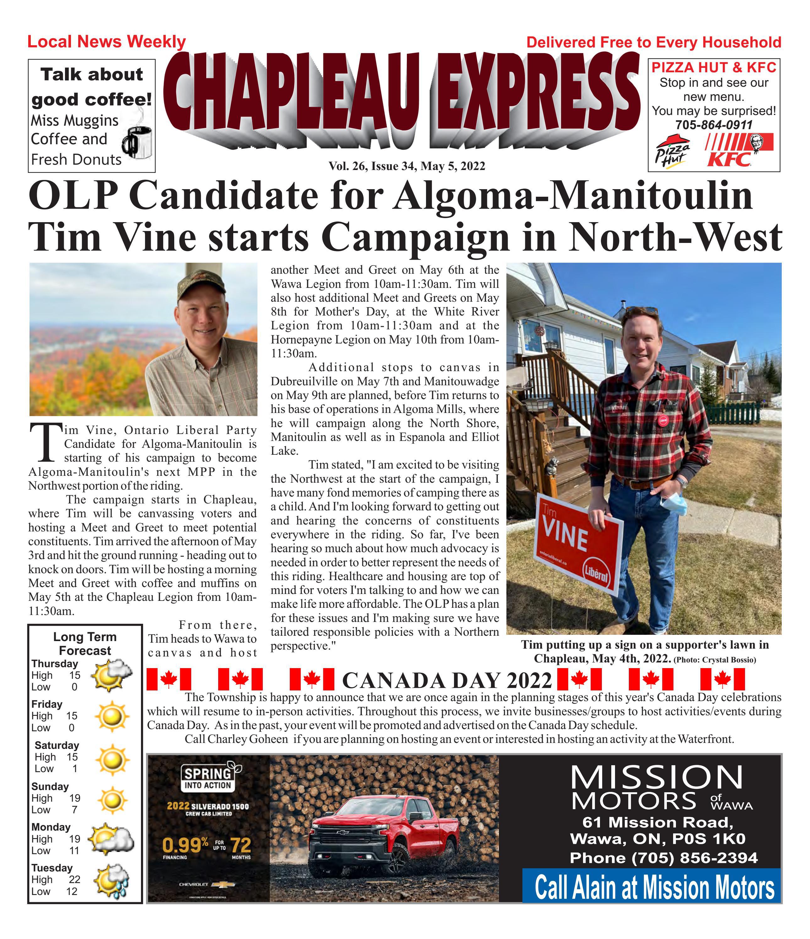 05052022 May 5 2022 by The Chapleau Express Issuu