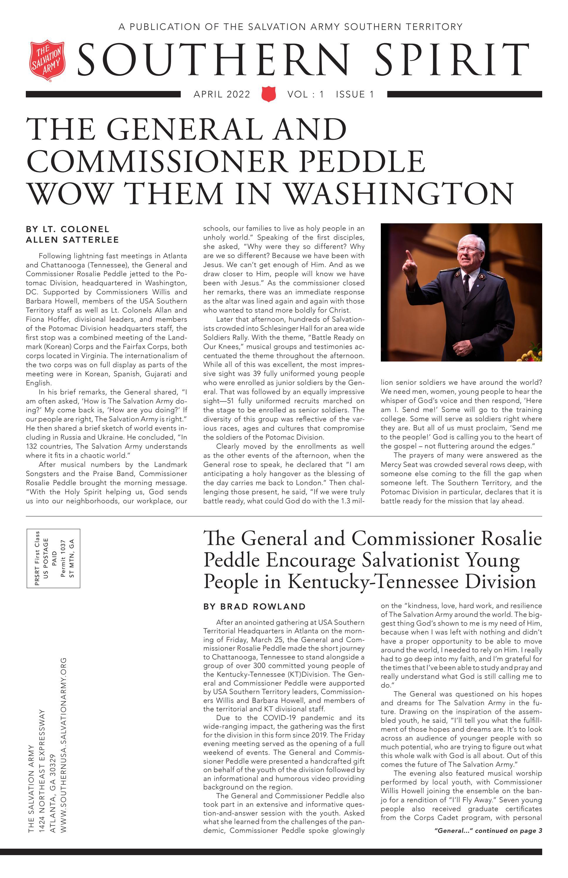 Southern Spirit - Vol 1 Issue 1 - April 2022 by salvationarmysouth - Issuu