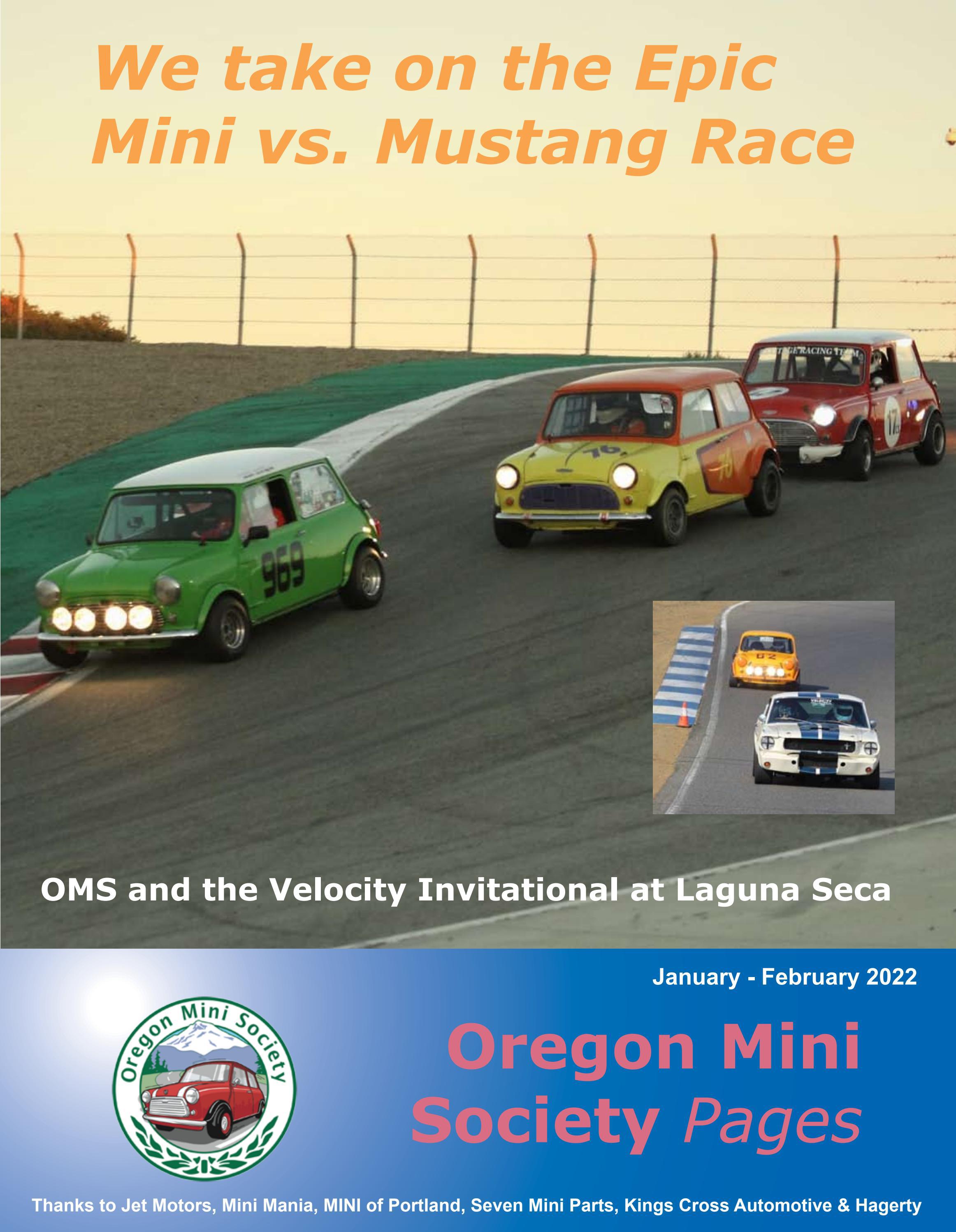 Mini vs. Mustang InCar Race Report by Randy Unsbee JanFeb 2022 Issue