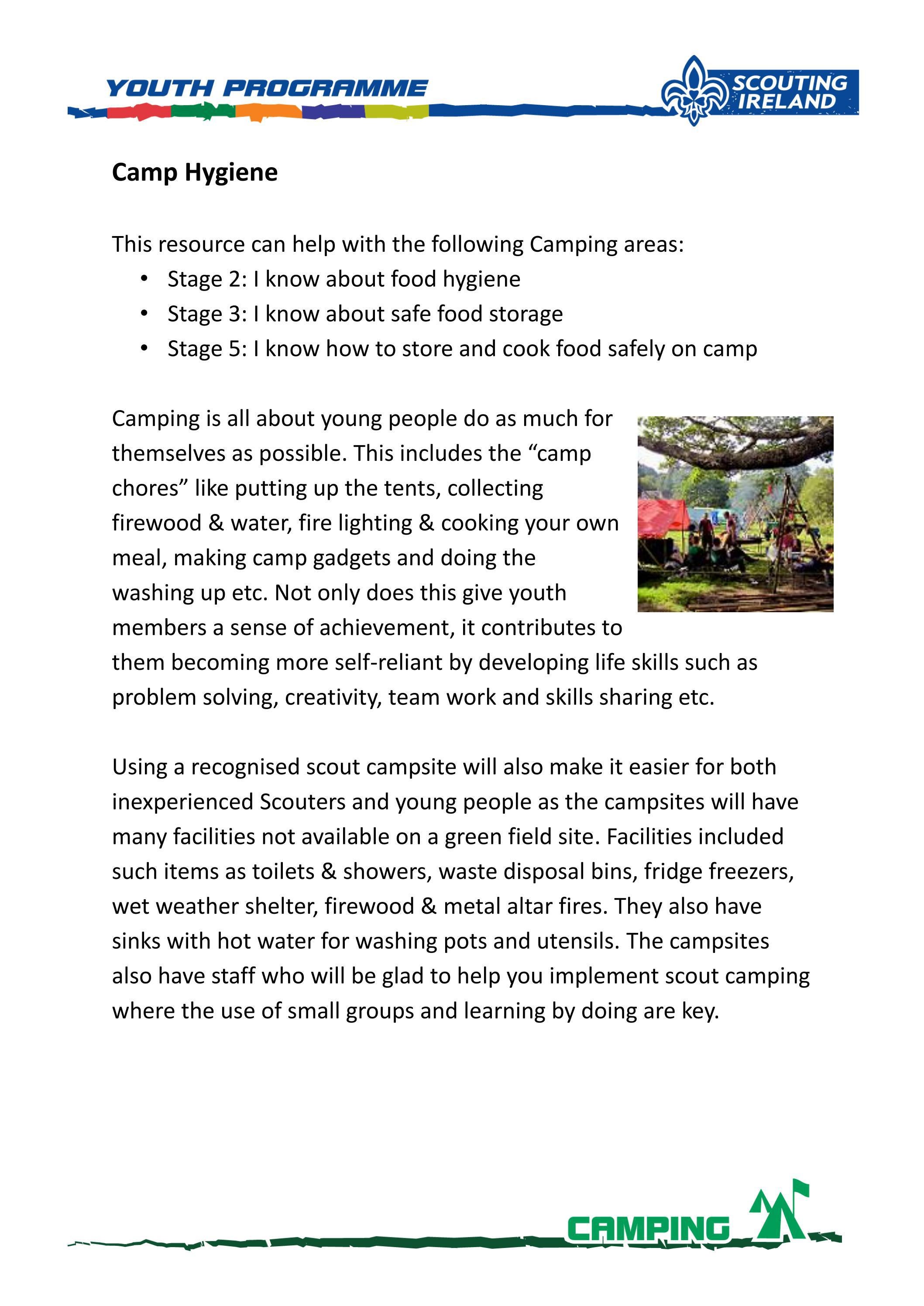 Camp Hygiene by Scouting Ireland Issuu