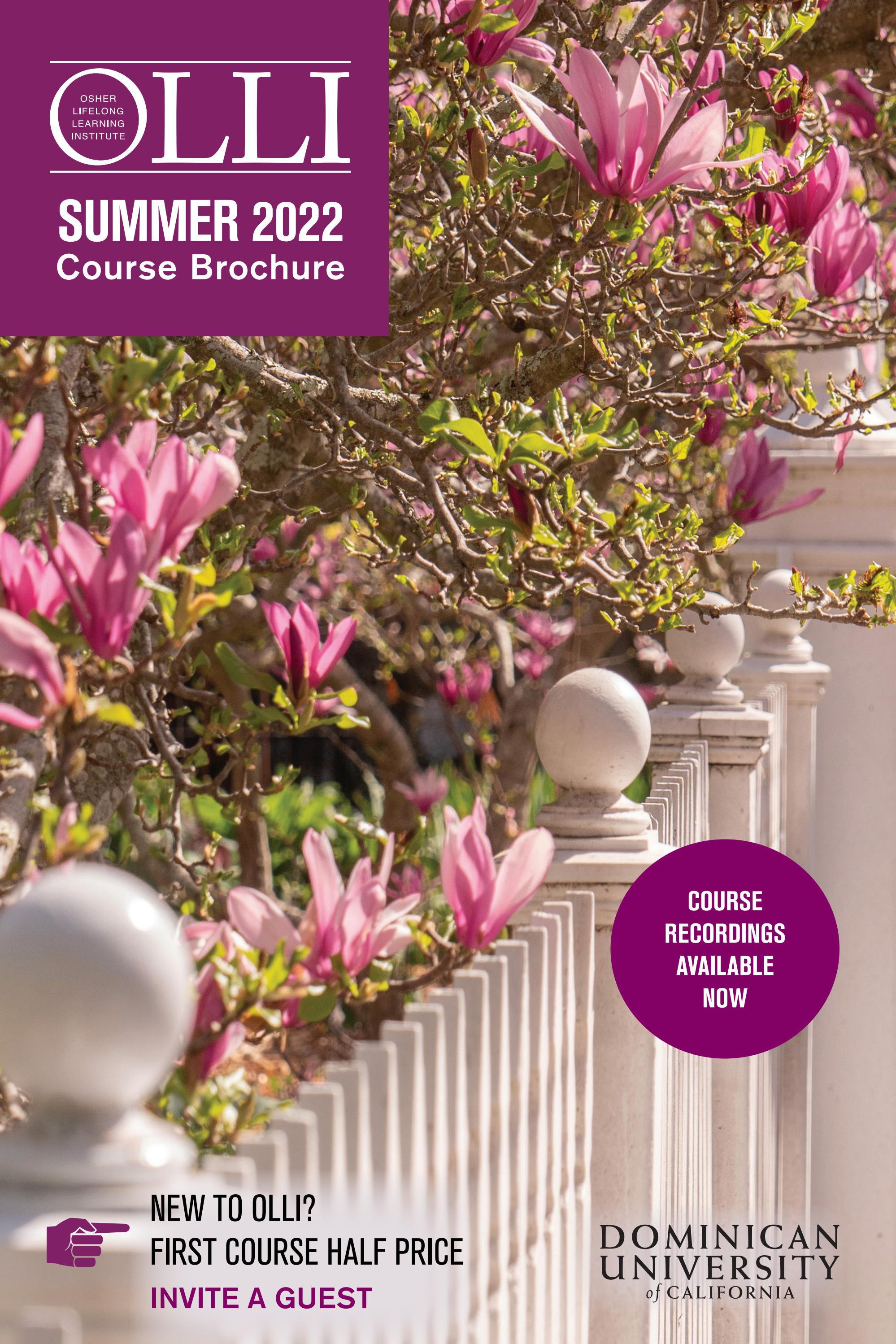 OLLI Summer 2022 Course Brochure by Dominican University of California