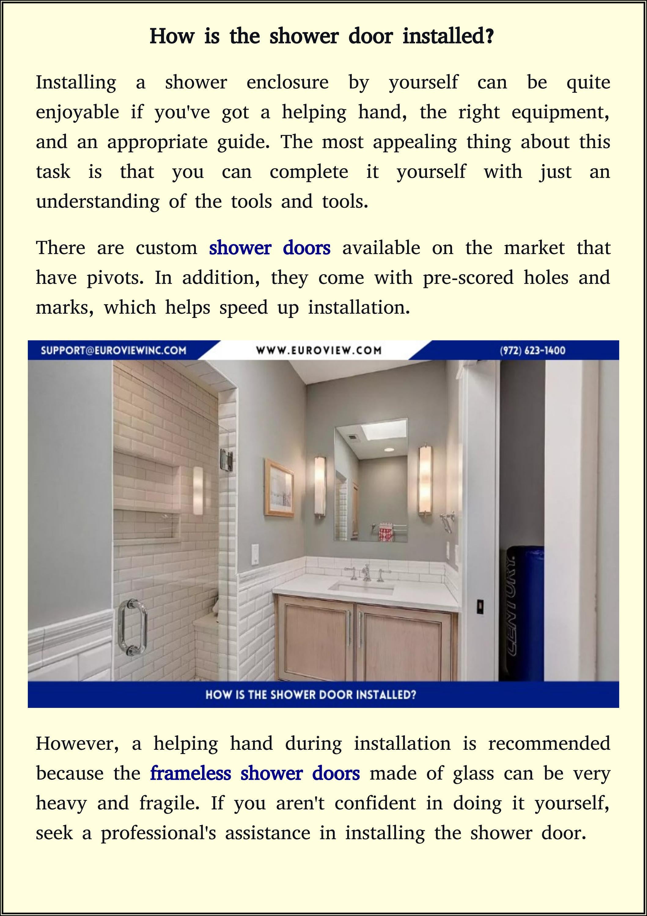 glass shower door installation service by Euroview Issuu