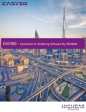 Estimation Tendering Solution EASYBID By Highbar Technocrat Limited Your Technology Partner 
