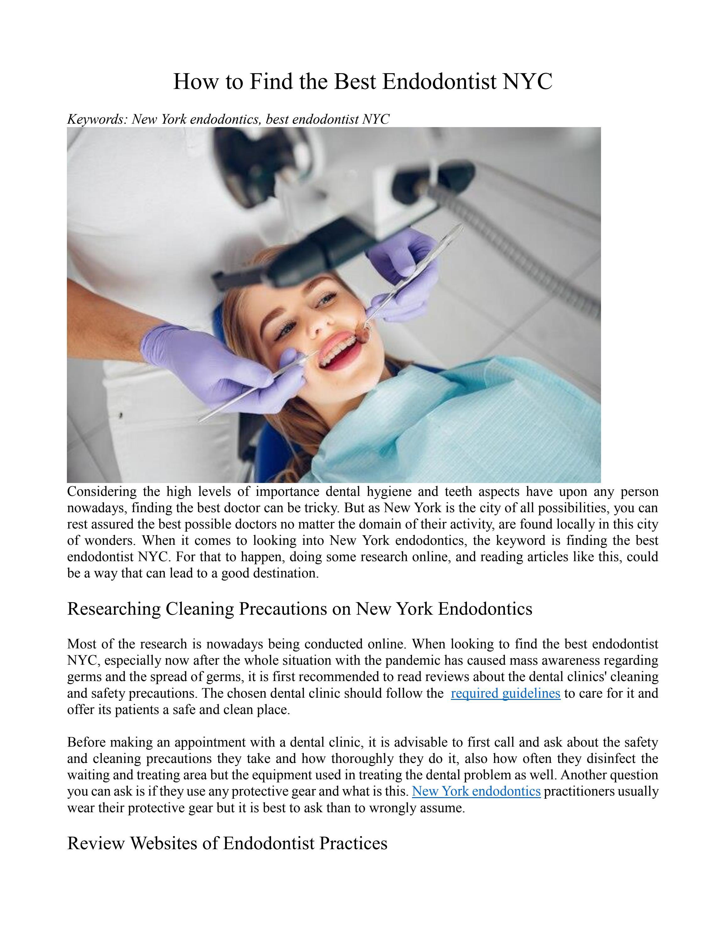 How to Find the Best Endodontist NYC by AngelaParker3 Issuu