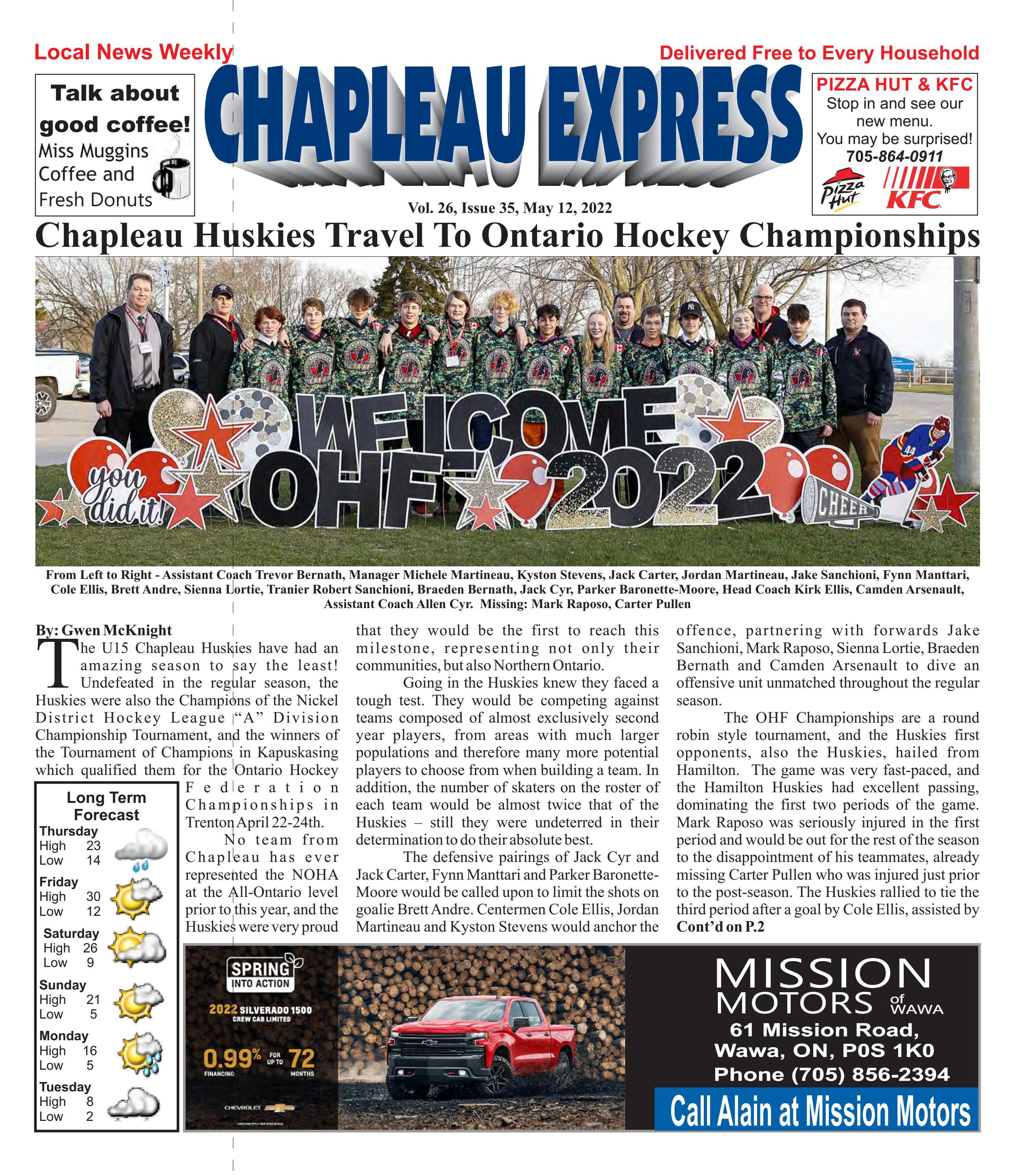 05122022 May 12 2022 by The Chapleau Express Issuu