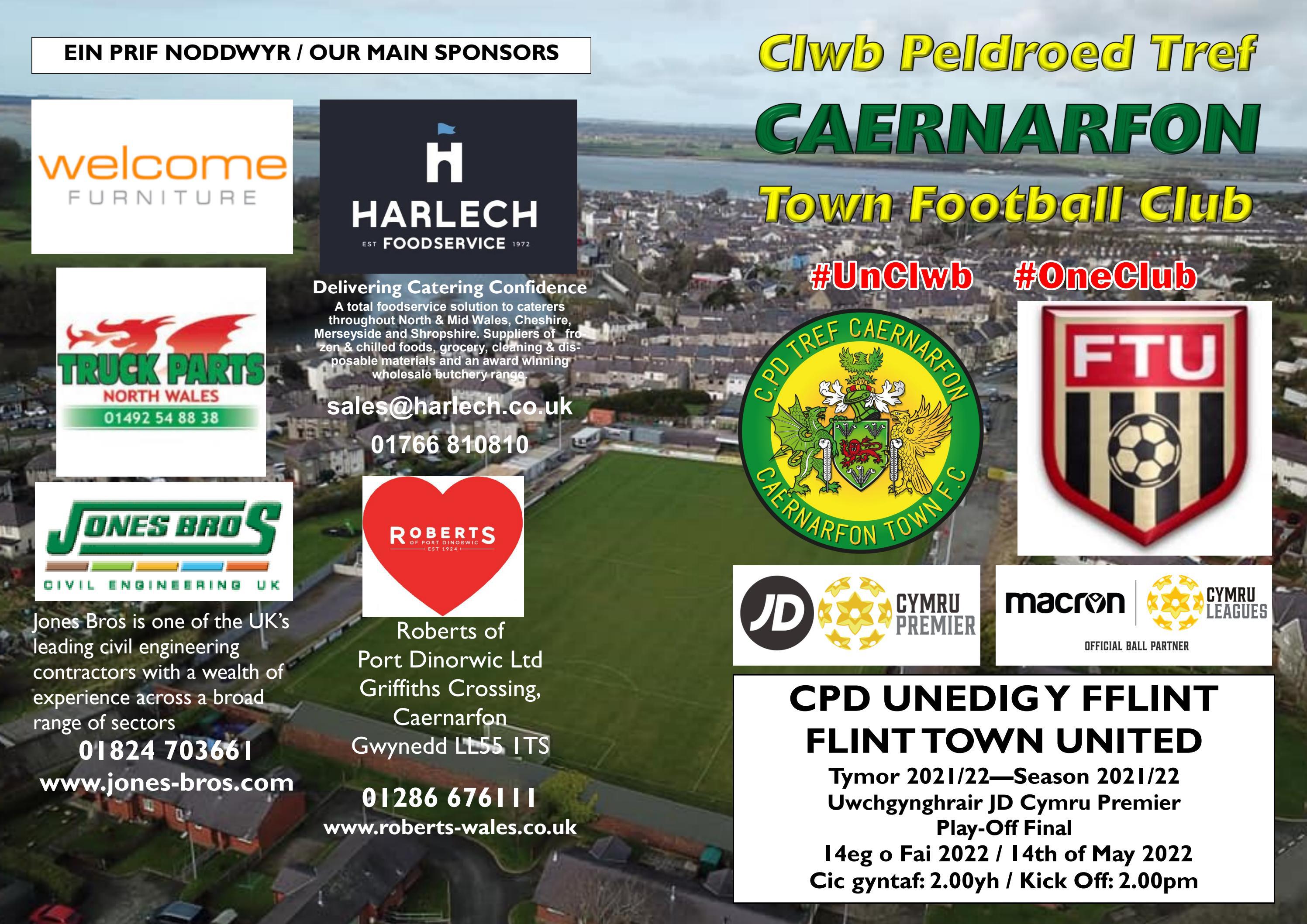 CPD Tref Caernarfon Town FC v Flint Town United JD CPL Playoff Final