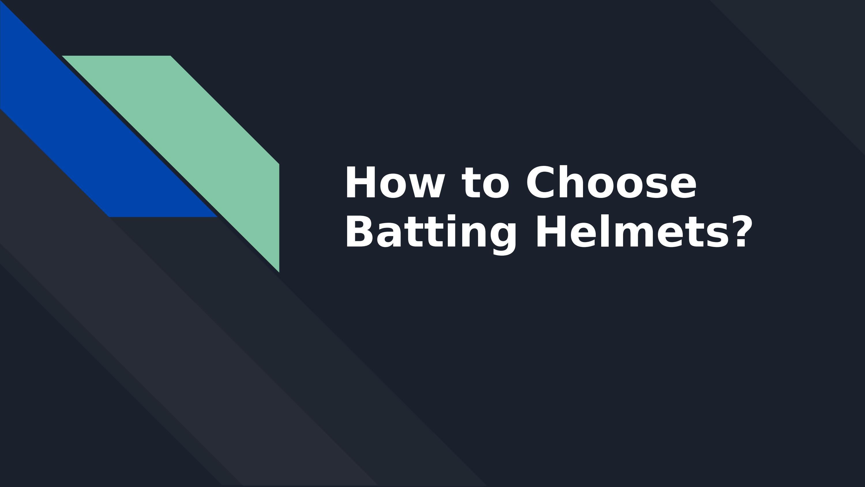 How to Choose Batting Helmets? by baseballraket Issuu