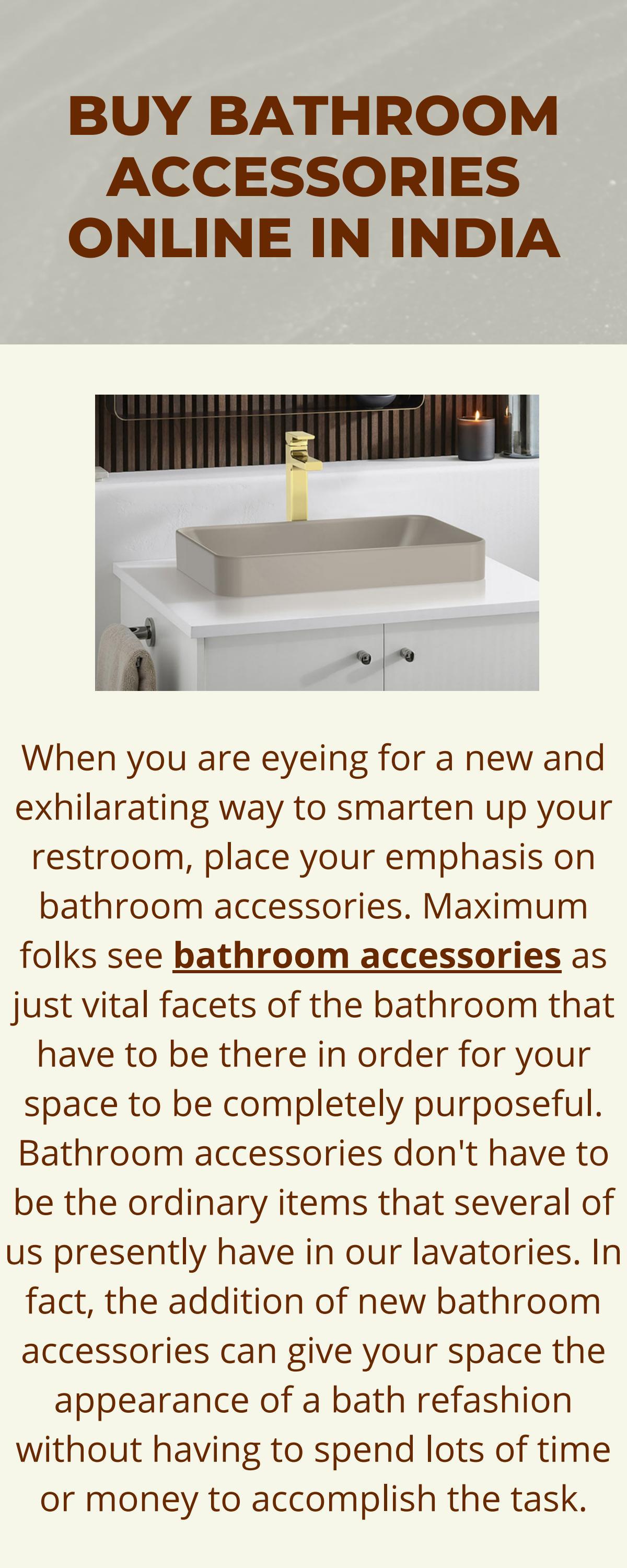 Buy Bathroom Accessories Online in India by Anjali chavan Issuu