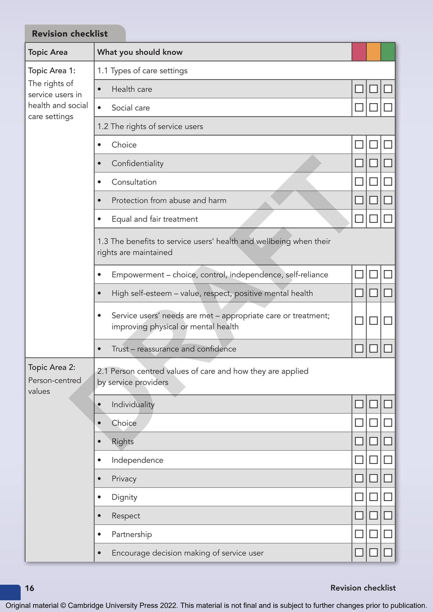 Cambridge Nationals Health and Social Care Revision Guide Issuu Sample ...