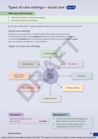 Cambridge Nationals Health and Social Care Revision Guide Issuu Sample ...
