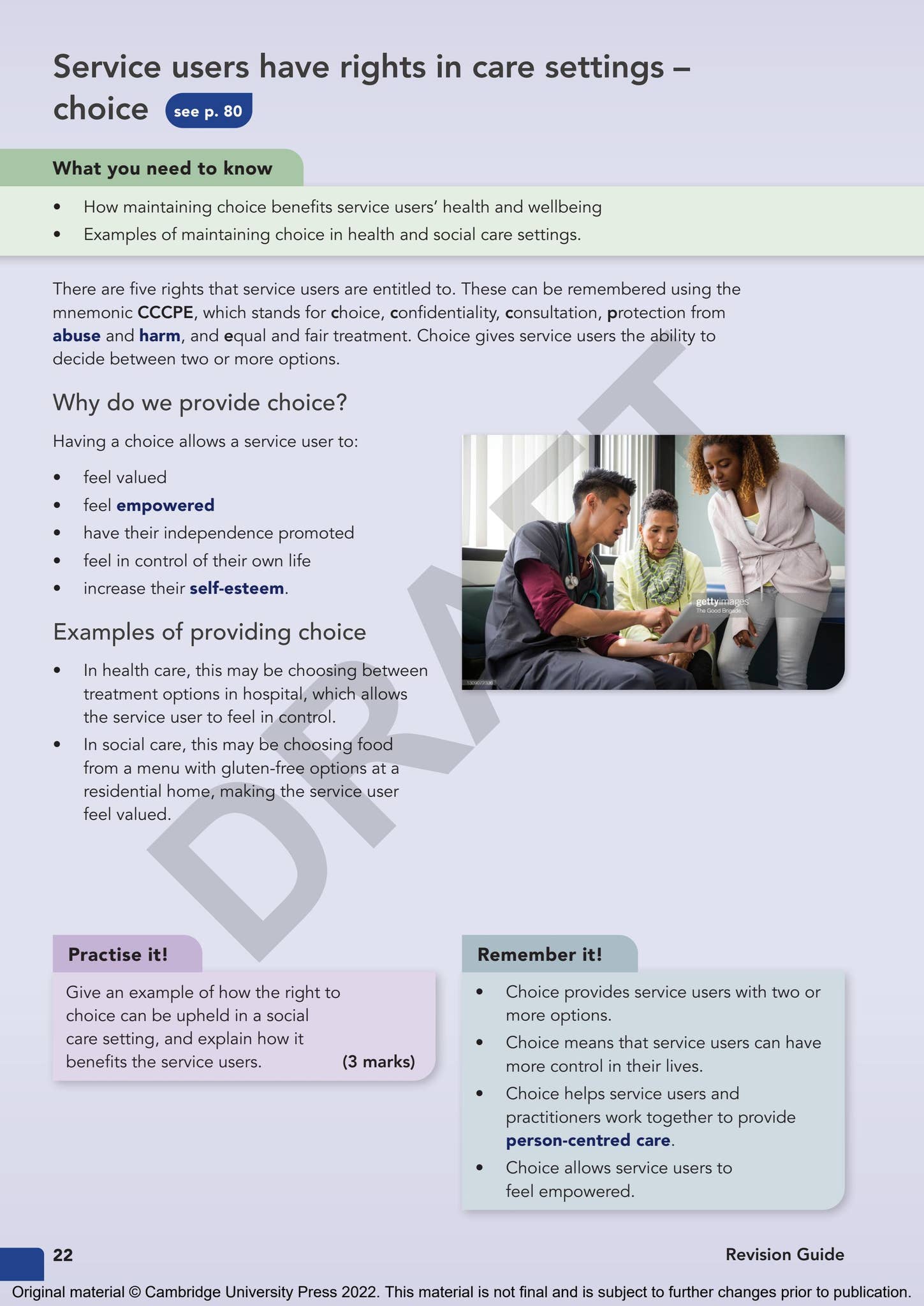 Cambridge Nationals Health and Social Care Revision Guide Issuu Sample ...