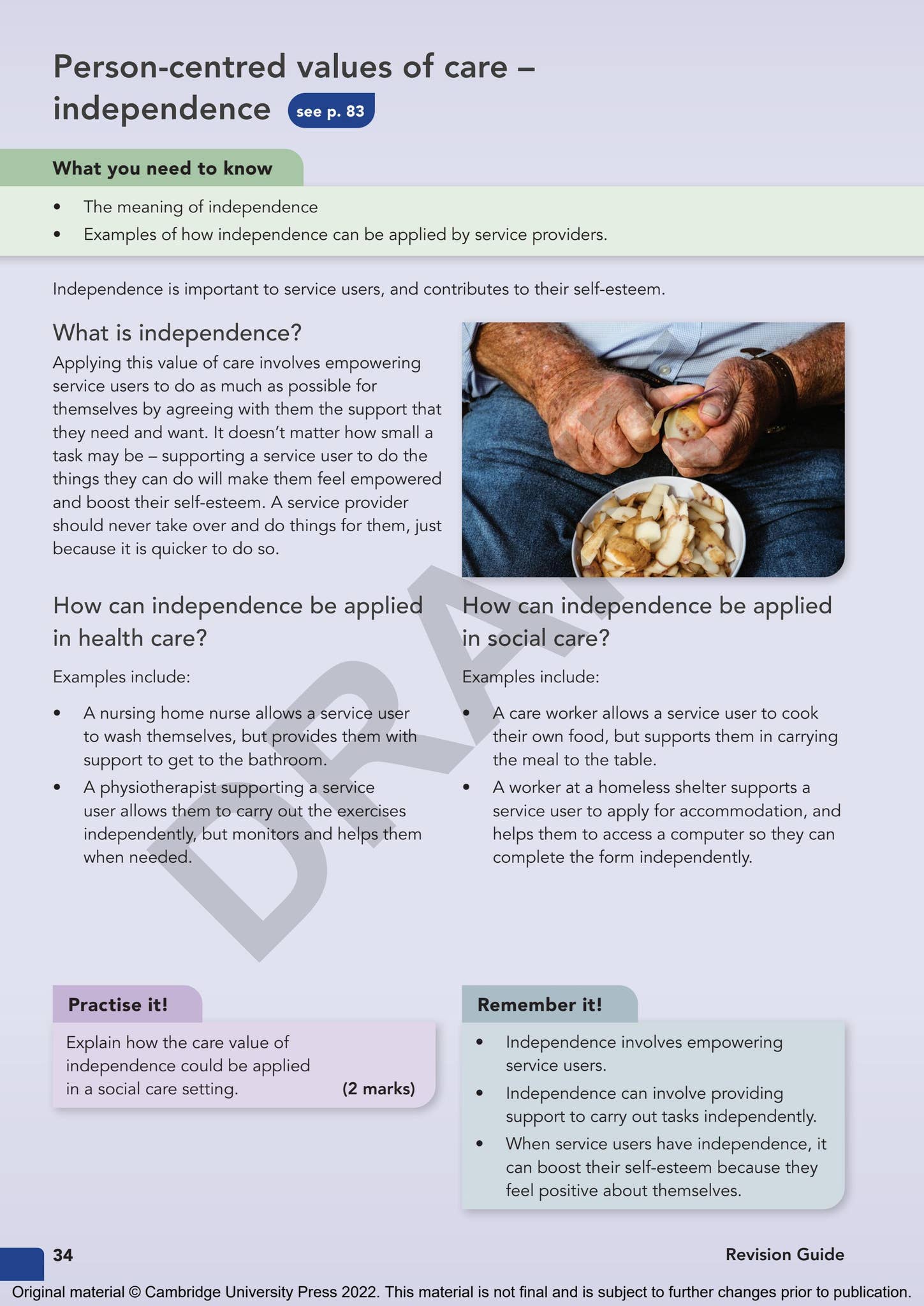 Cambridge Nationals Health and Social Care Revision Guide Issuu Sample ...