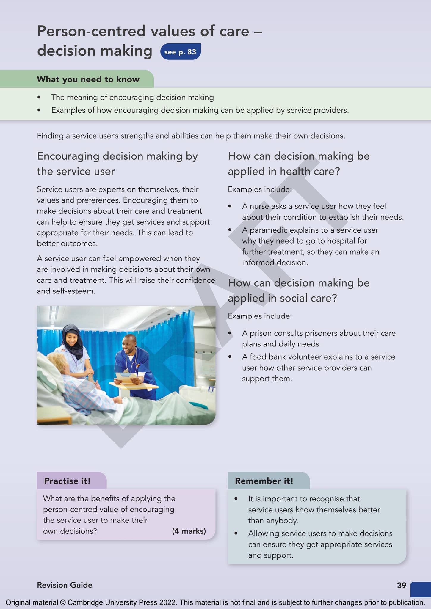 Cambridge Nationals Health and Social Care Revision Guide Issuu Sample ...