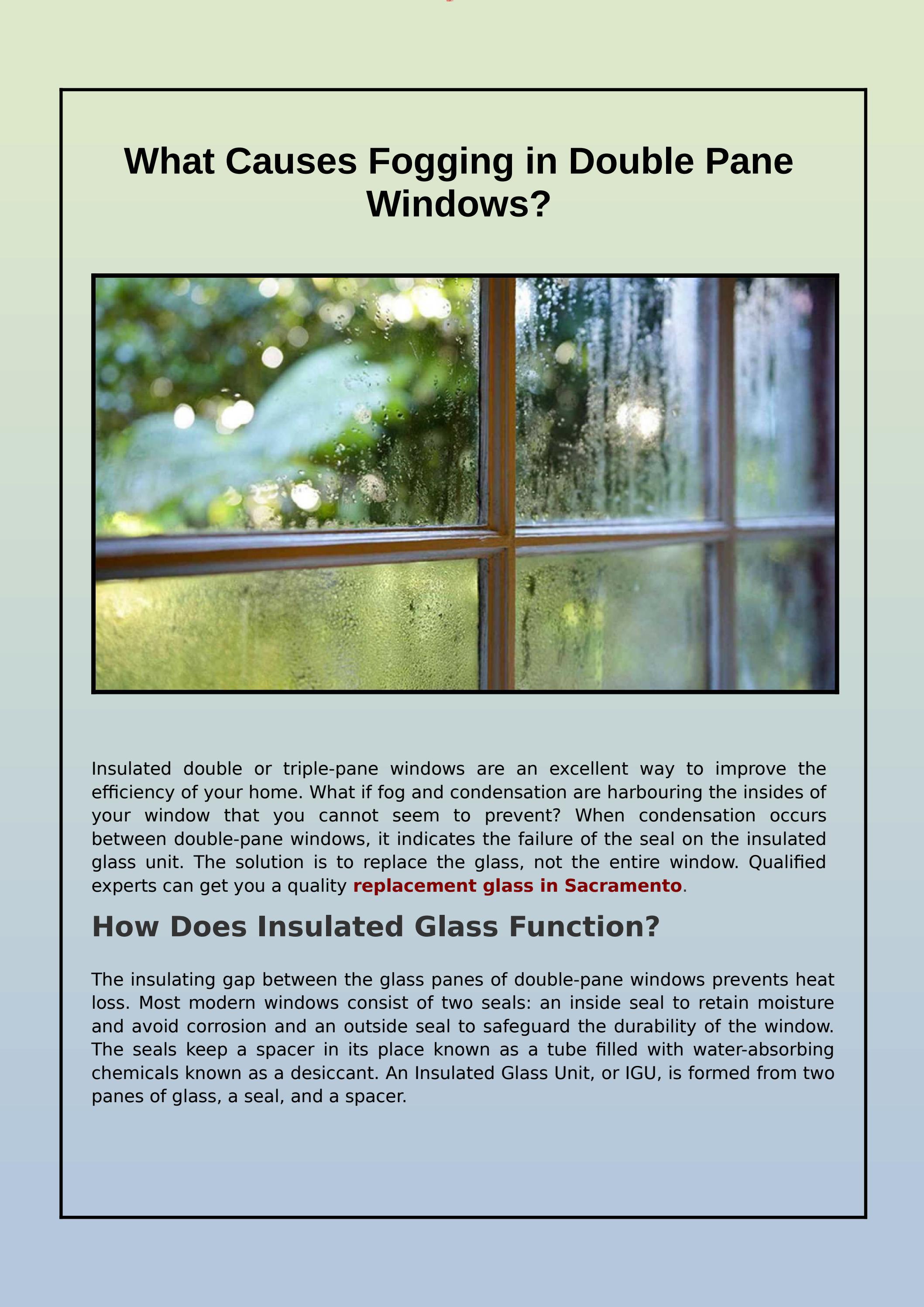 What Causes Fogging in Double Pane Windows? by Central Glass Inc Issuu
