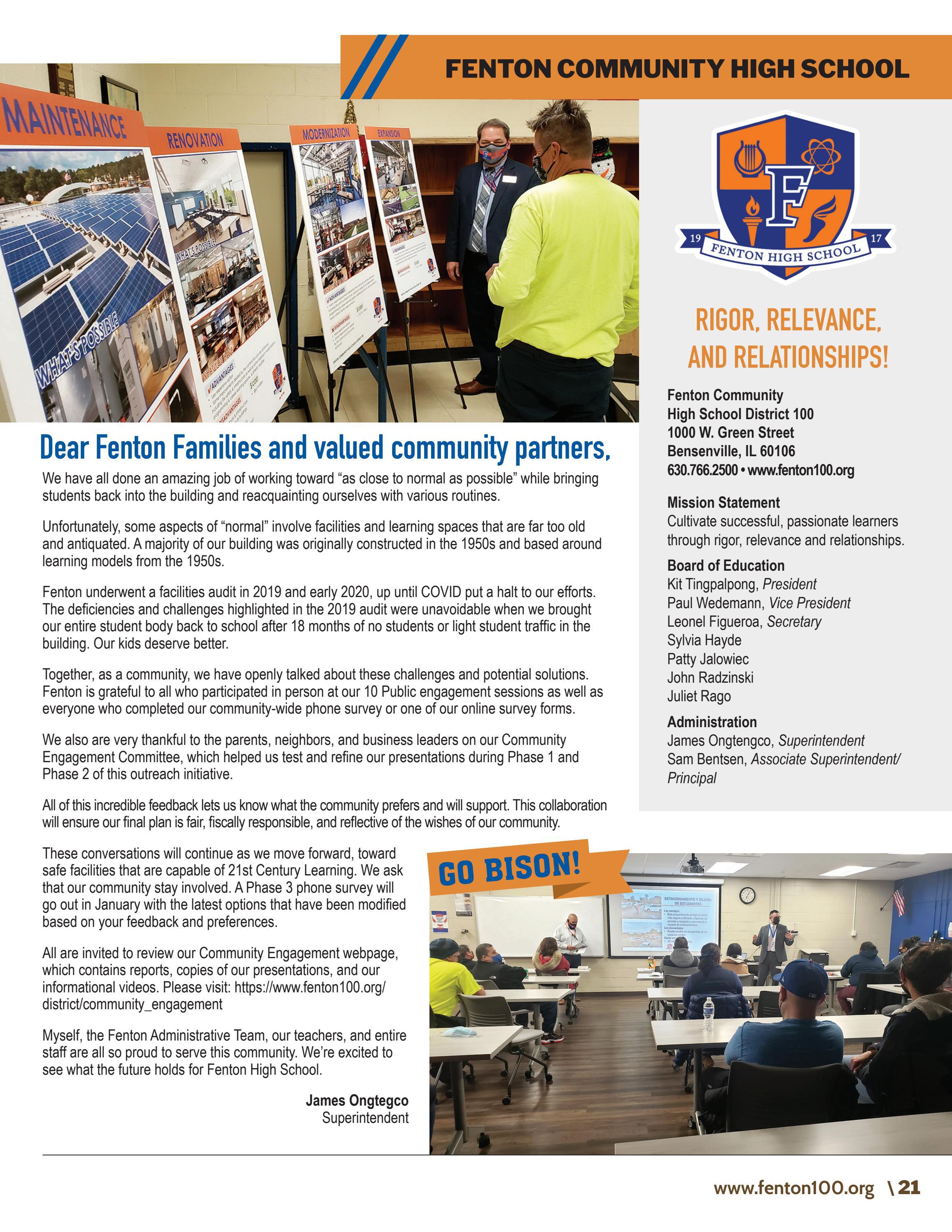 Wood Dale Newsletter Jan Feb 2022 by Fenton High School District 100 Issuu