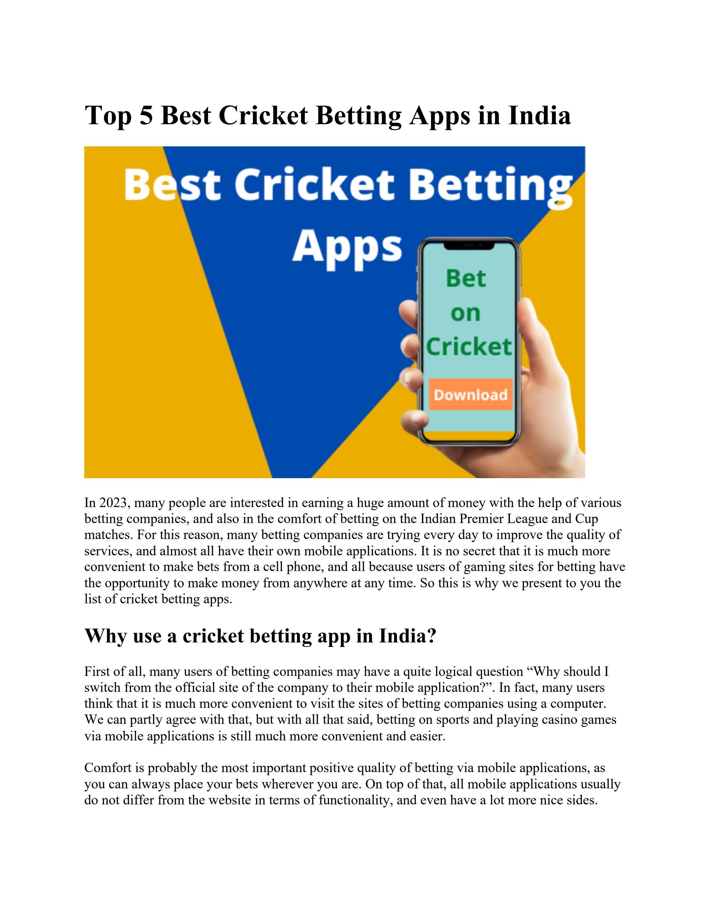 indian cricket betting app