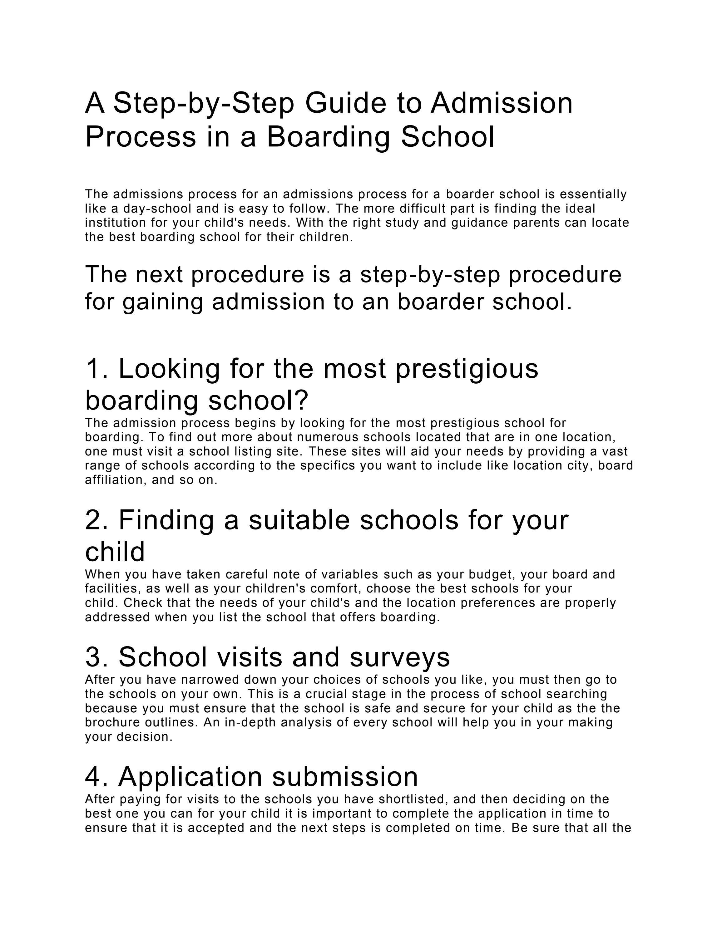A Step-by-Step Guide to Admission Process in a Boarding School by Rawat ...