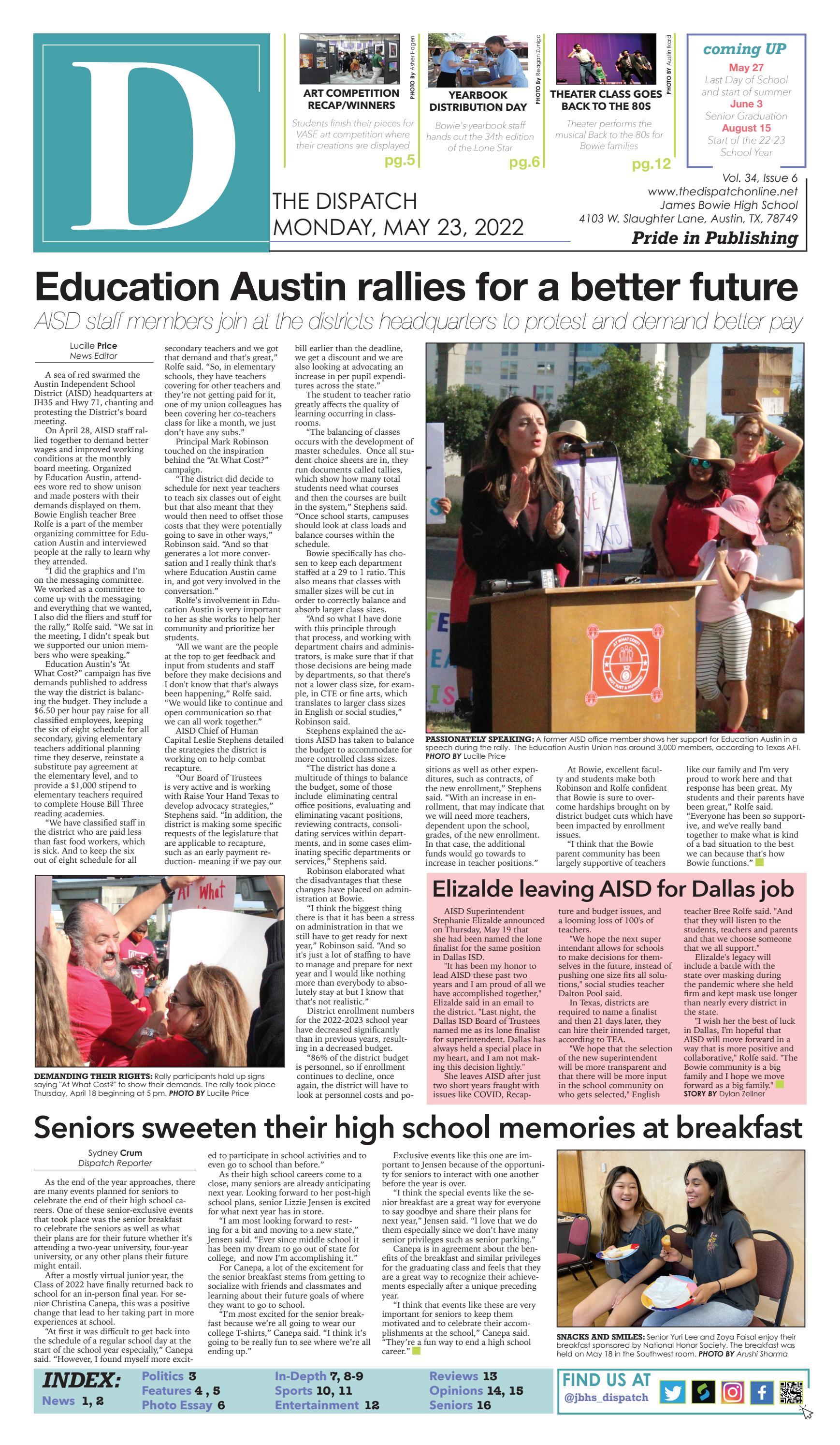 The Dispatch, Vol. 34, Issue #6, 5/23/22 by The Dispatch - Issuu