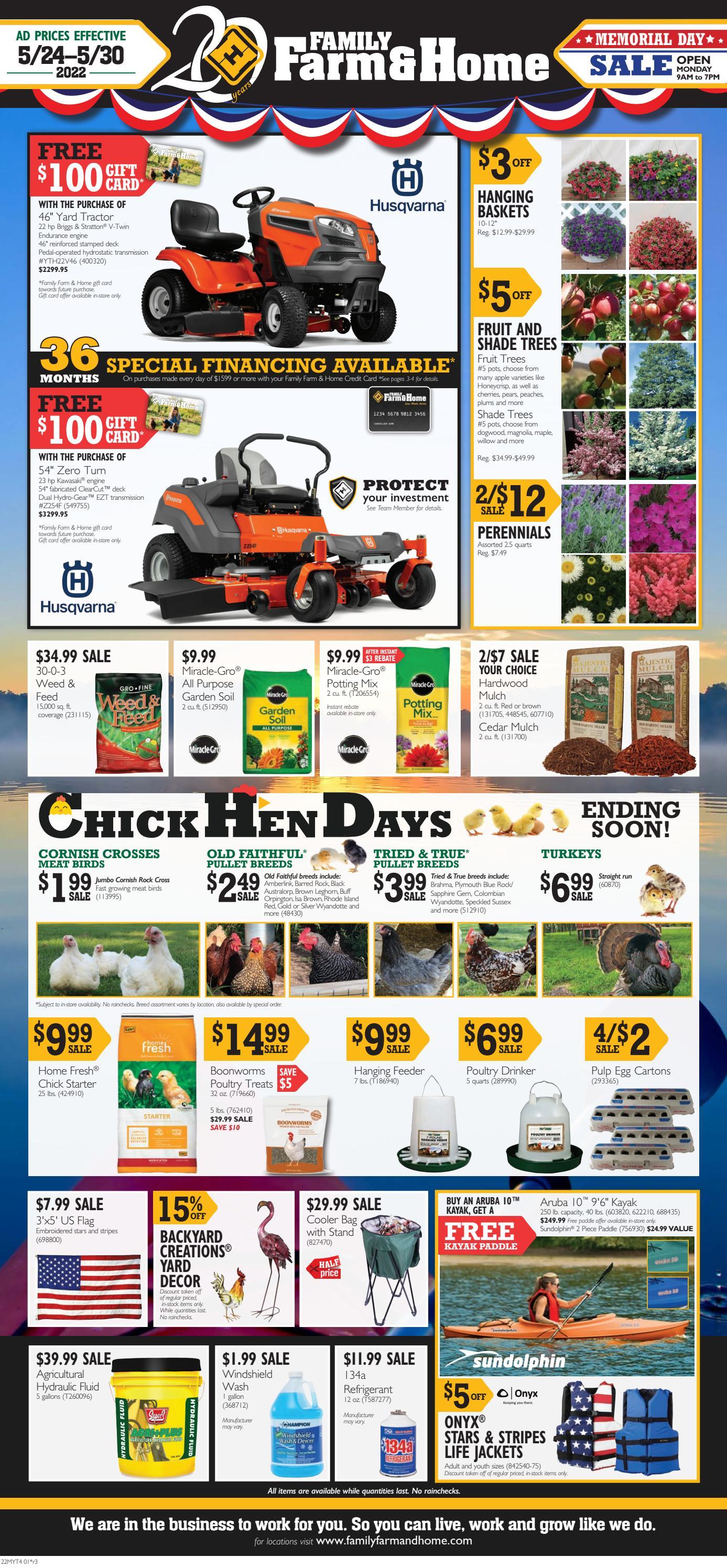 Archived, Inactive Ad Family Farm and Home 22MYT4 (Effective 05/24/22