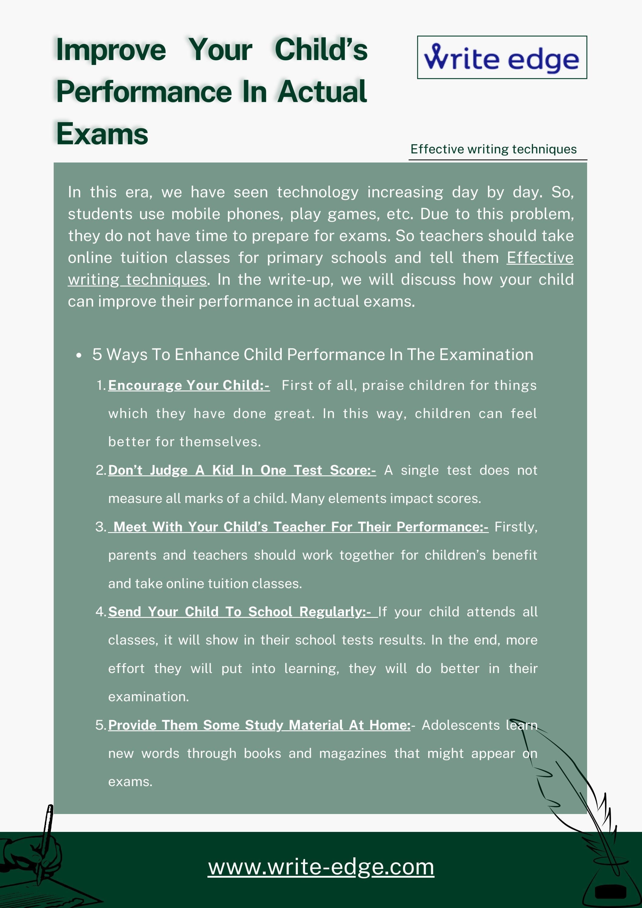 Improve Your Child’s Performance In Actual Exams by write Edge Issuu