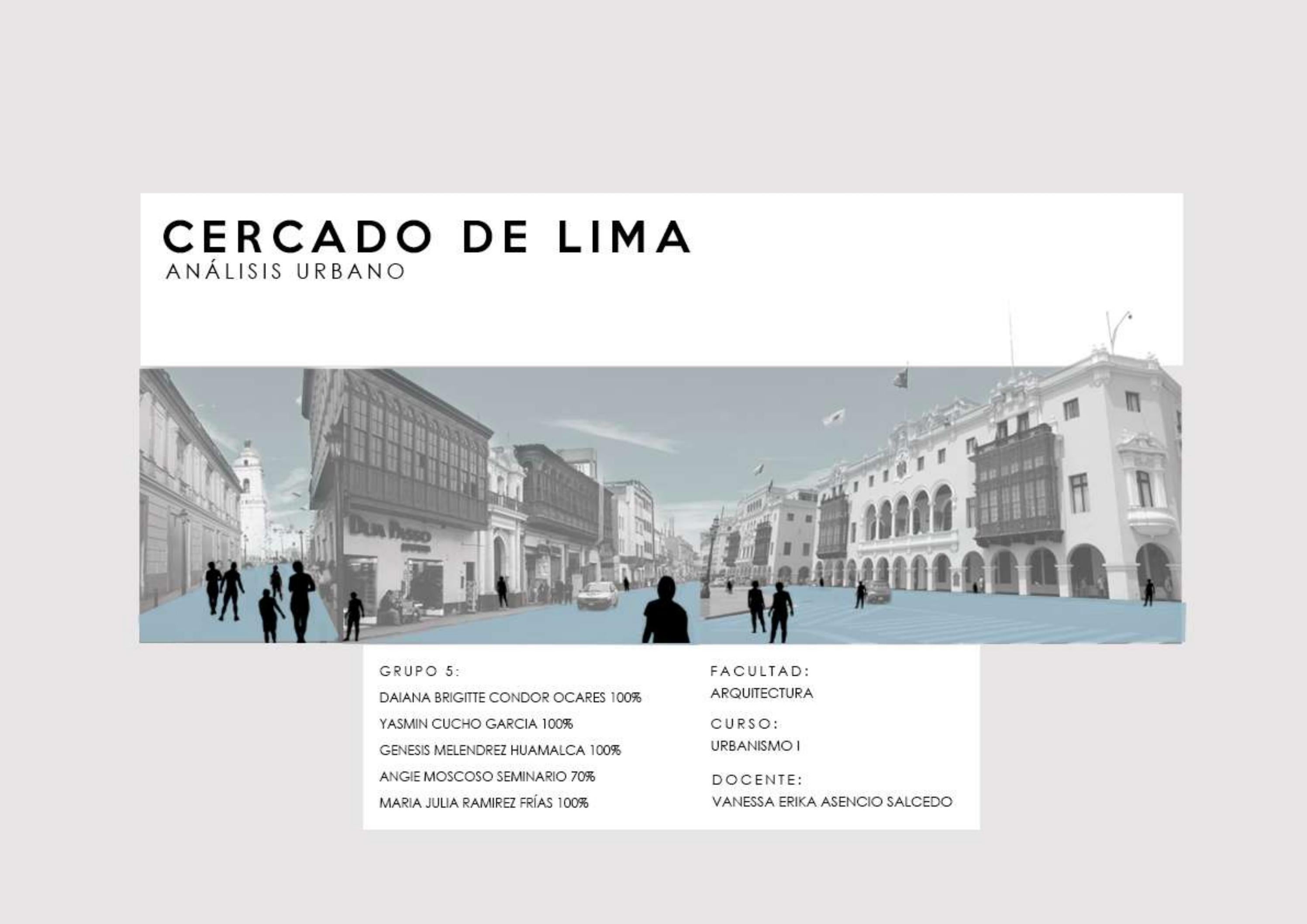 ANÁLISIS URBANO CERCADO DE LIMA URBANISMO I by Dn Brigitte Issuu