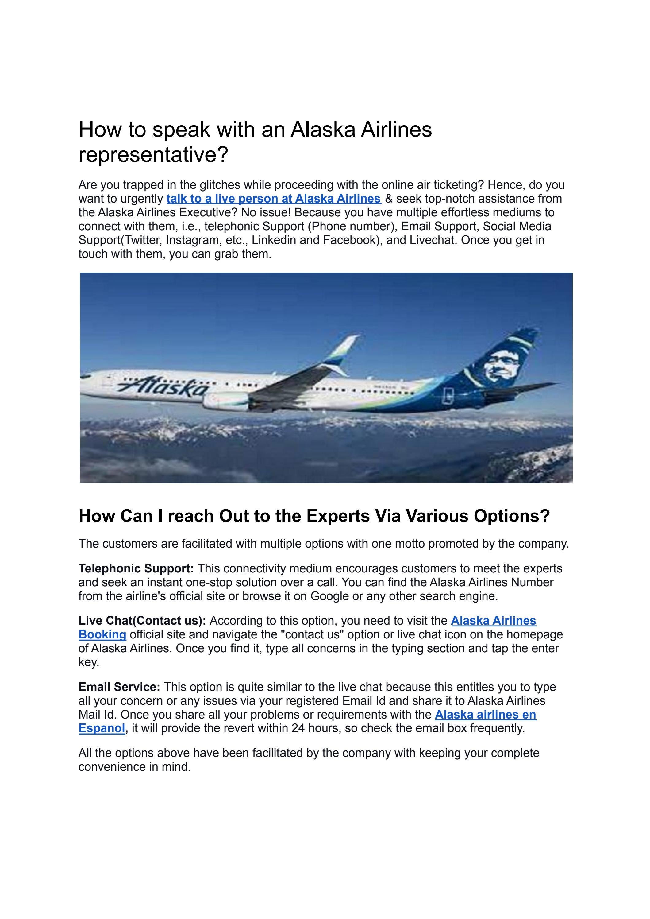 How to speak with an Alaska Airlines representative? by usaflighttravel