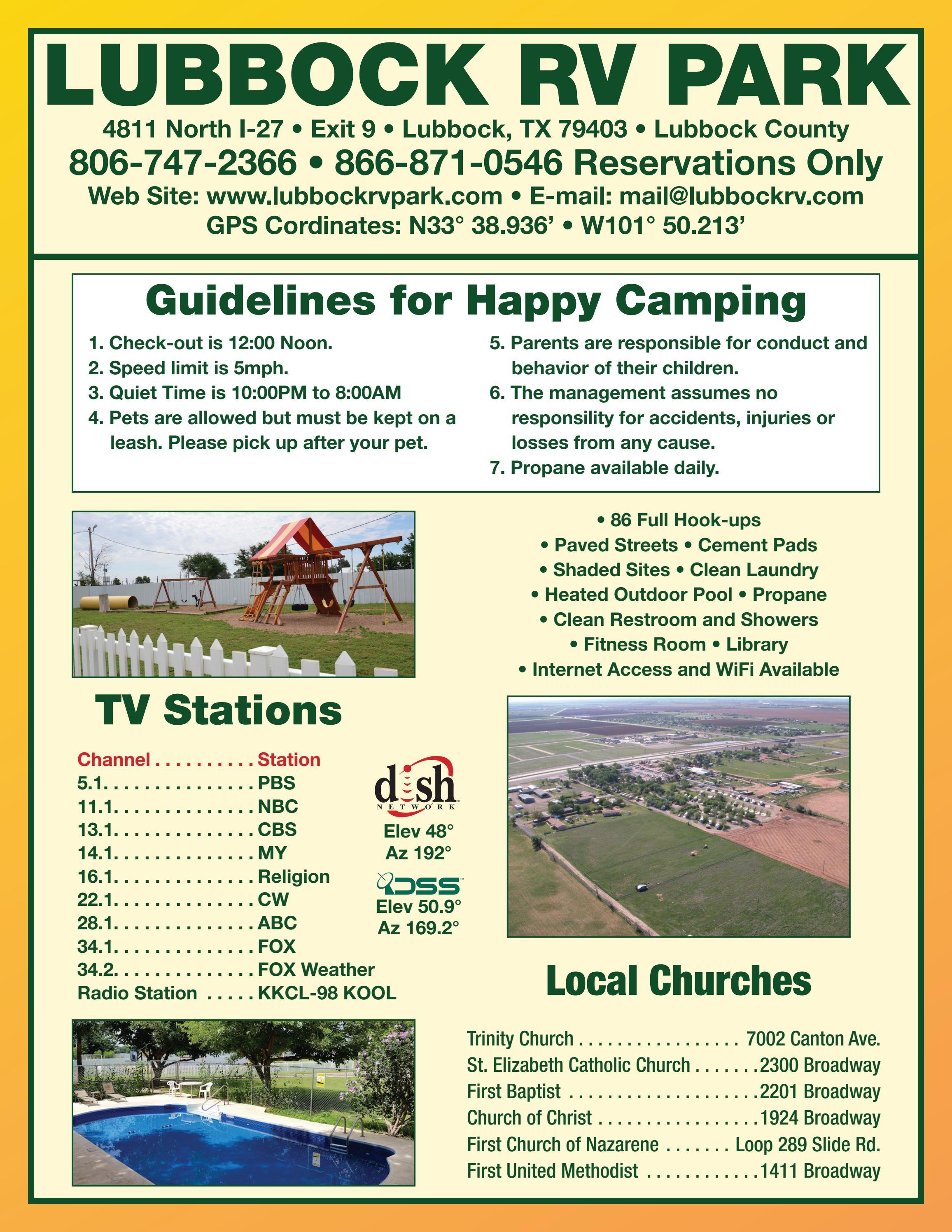 Lubbock RV Park Temporary Map Proof by AGS/Texas Advertising Issuu