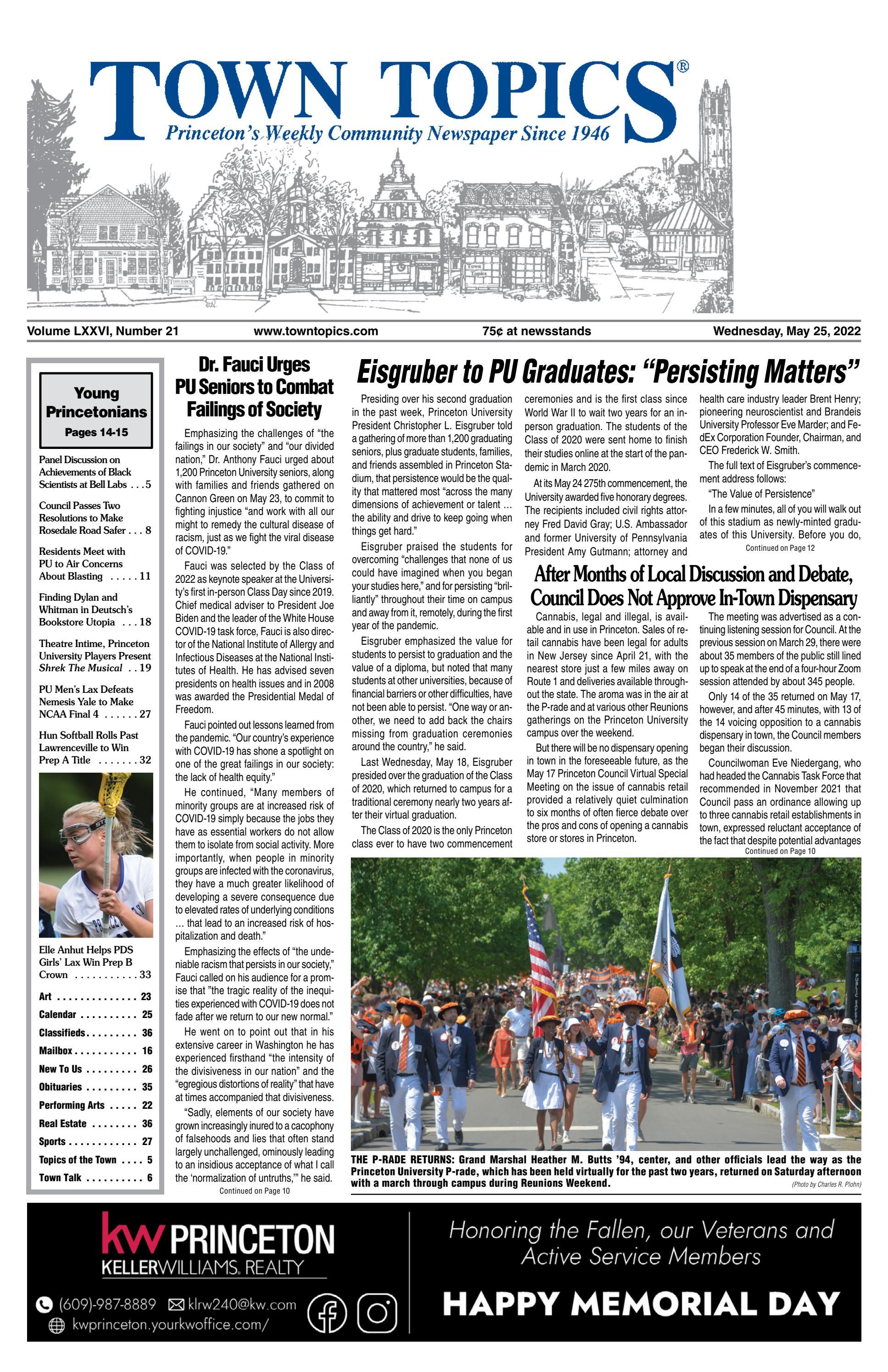 Town Topics Newspaper May 25 2022 By Witherspoon Media Group Issuu
