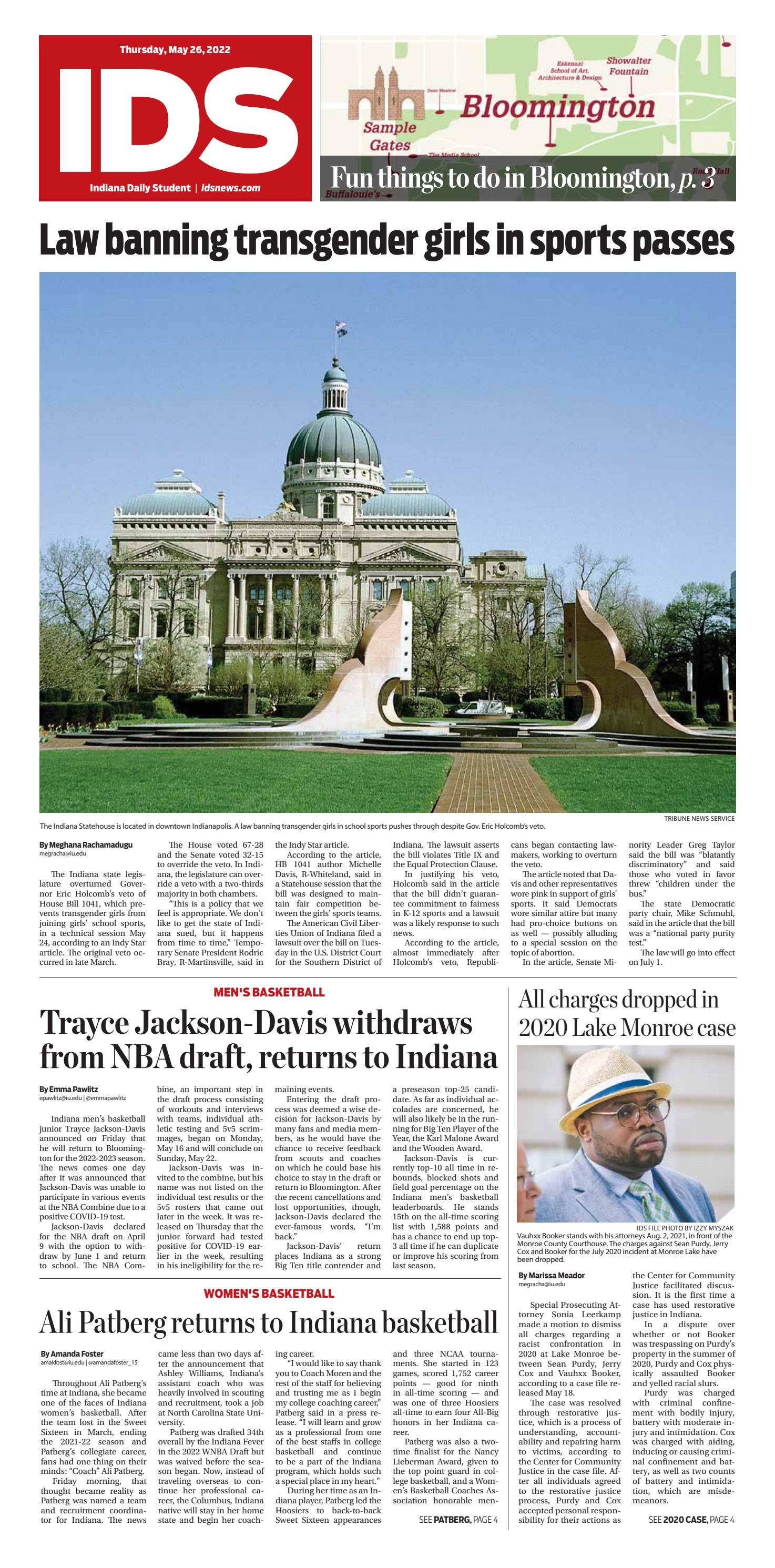 May 26 2022 By Indiana Daily Student Idsnews Issuu