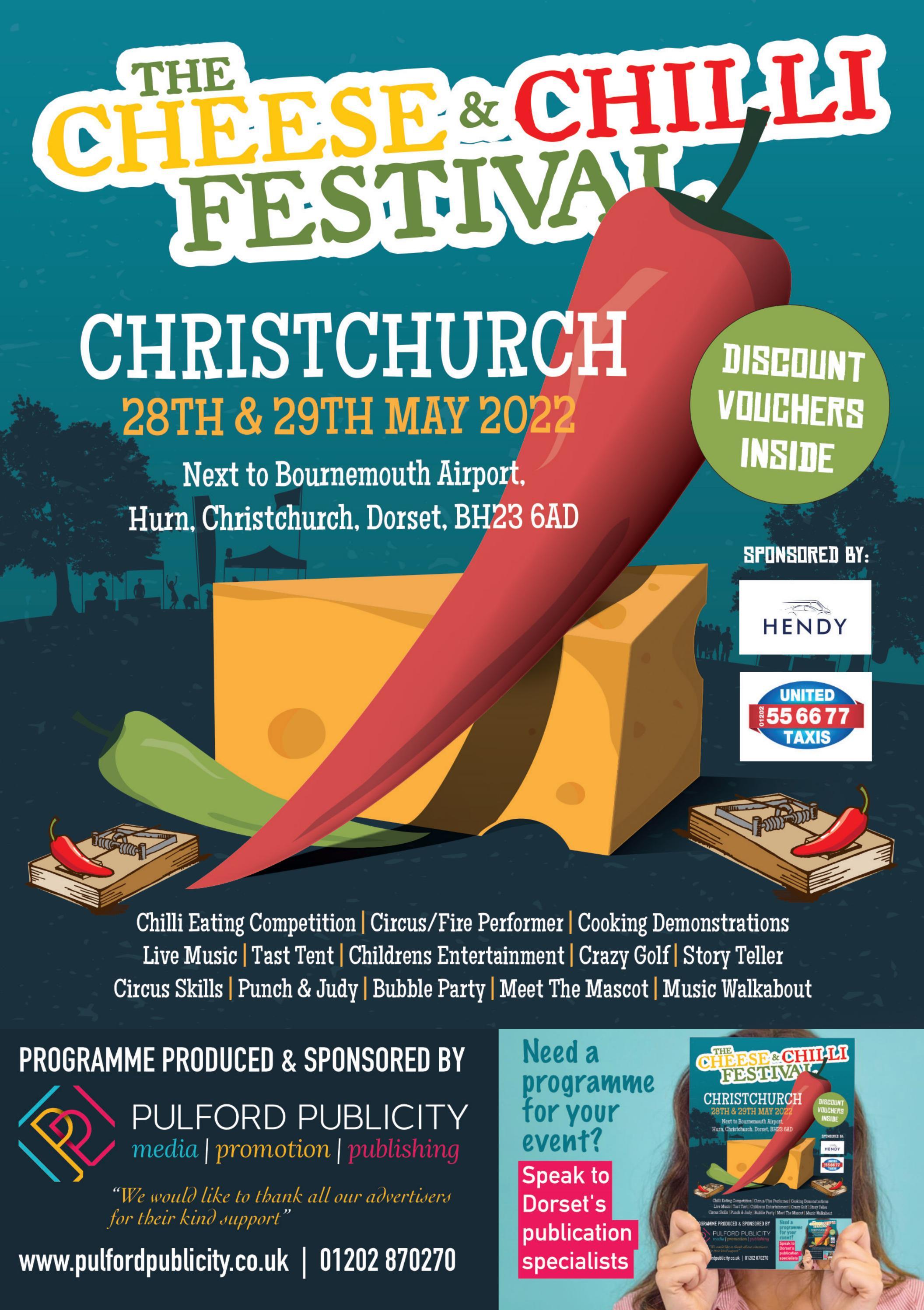 Christchurch Cheese & Chilli Festival programme 2022 by Dorset View Issuu