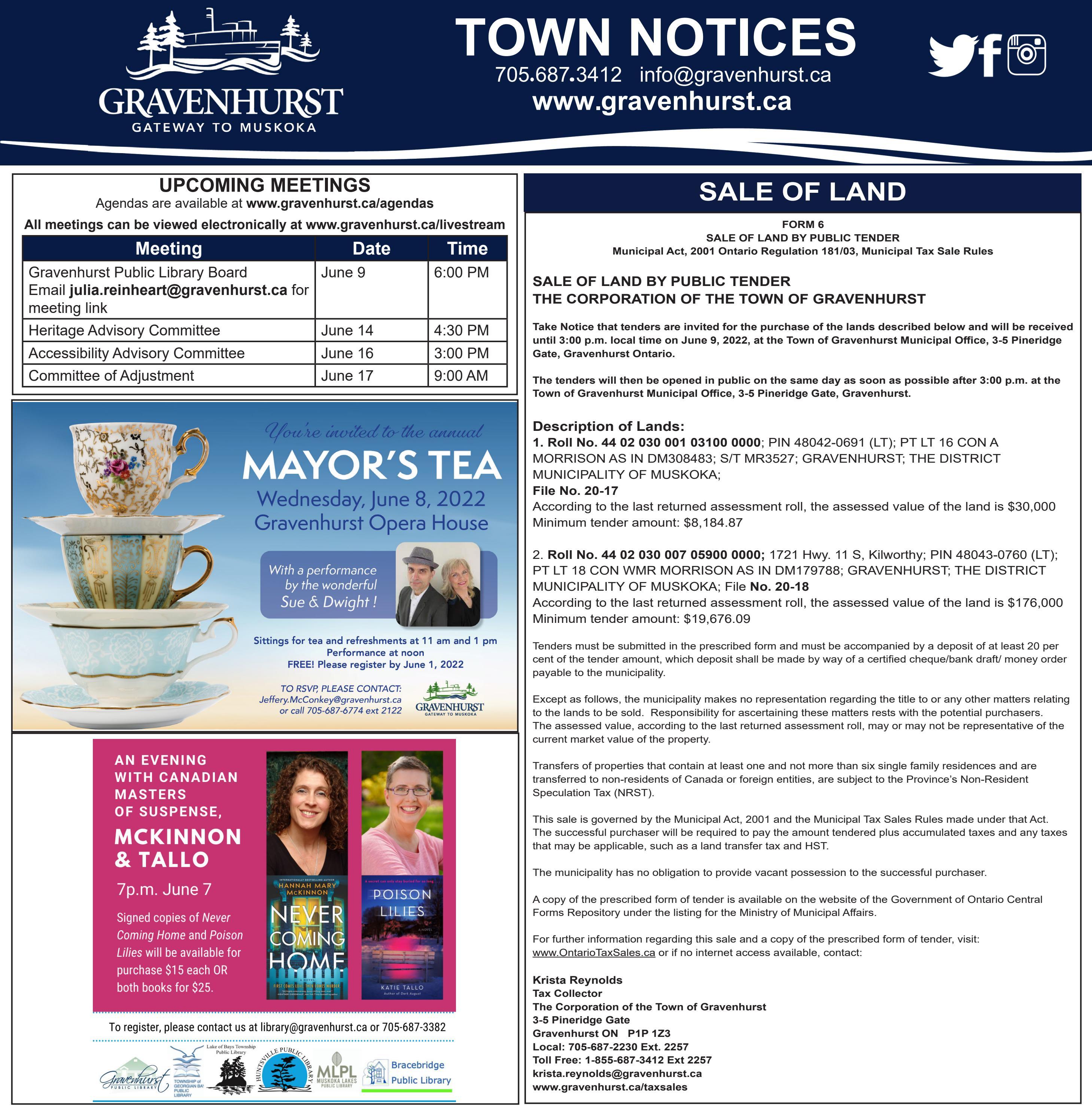 Gravenhurst Town Notices - June 2, 2022 by Town of Gravenhurst - Issuu