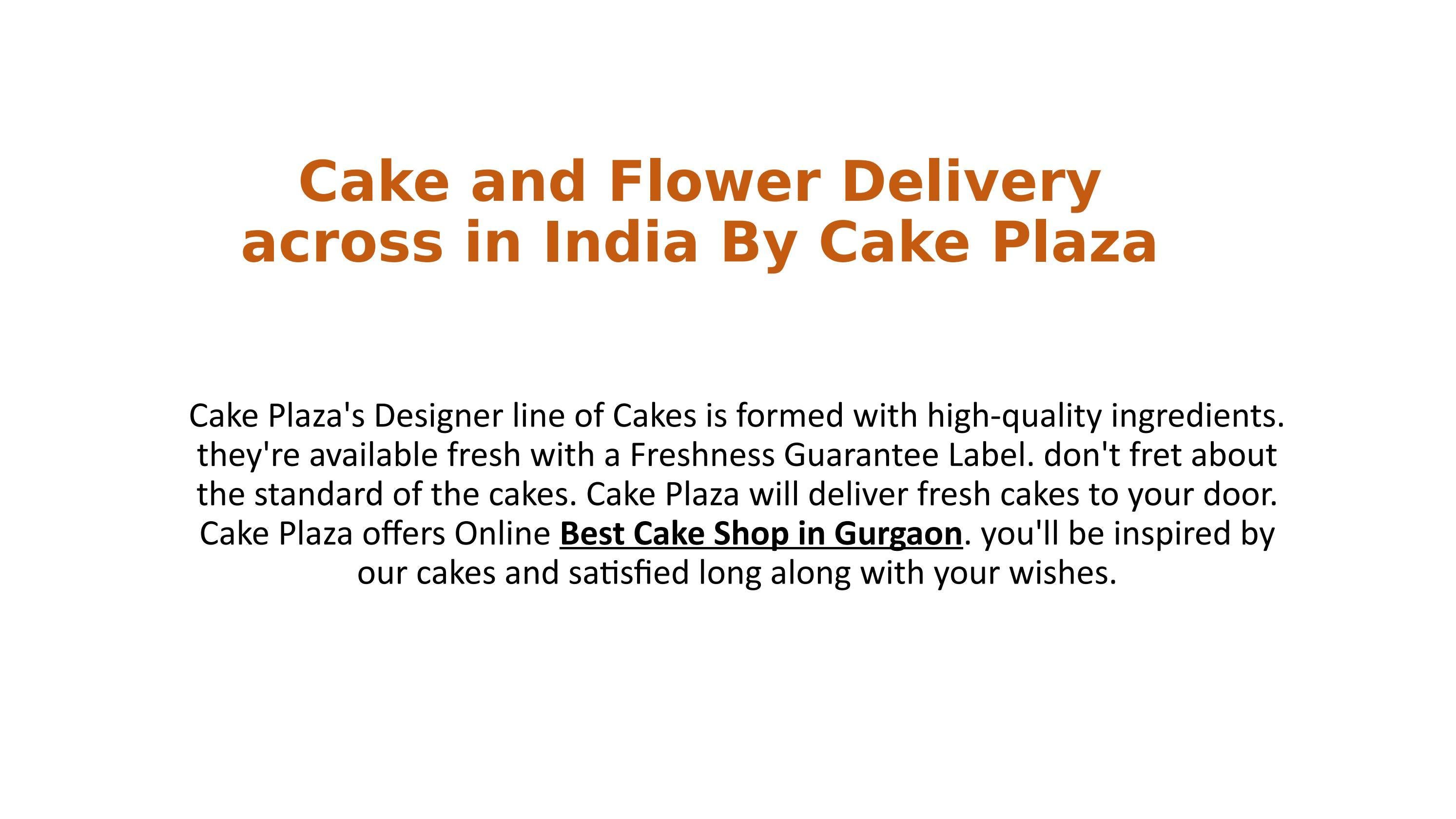 Online Cake and Flower Delivery across India by Issuu