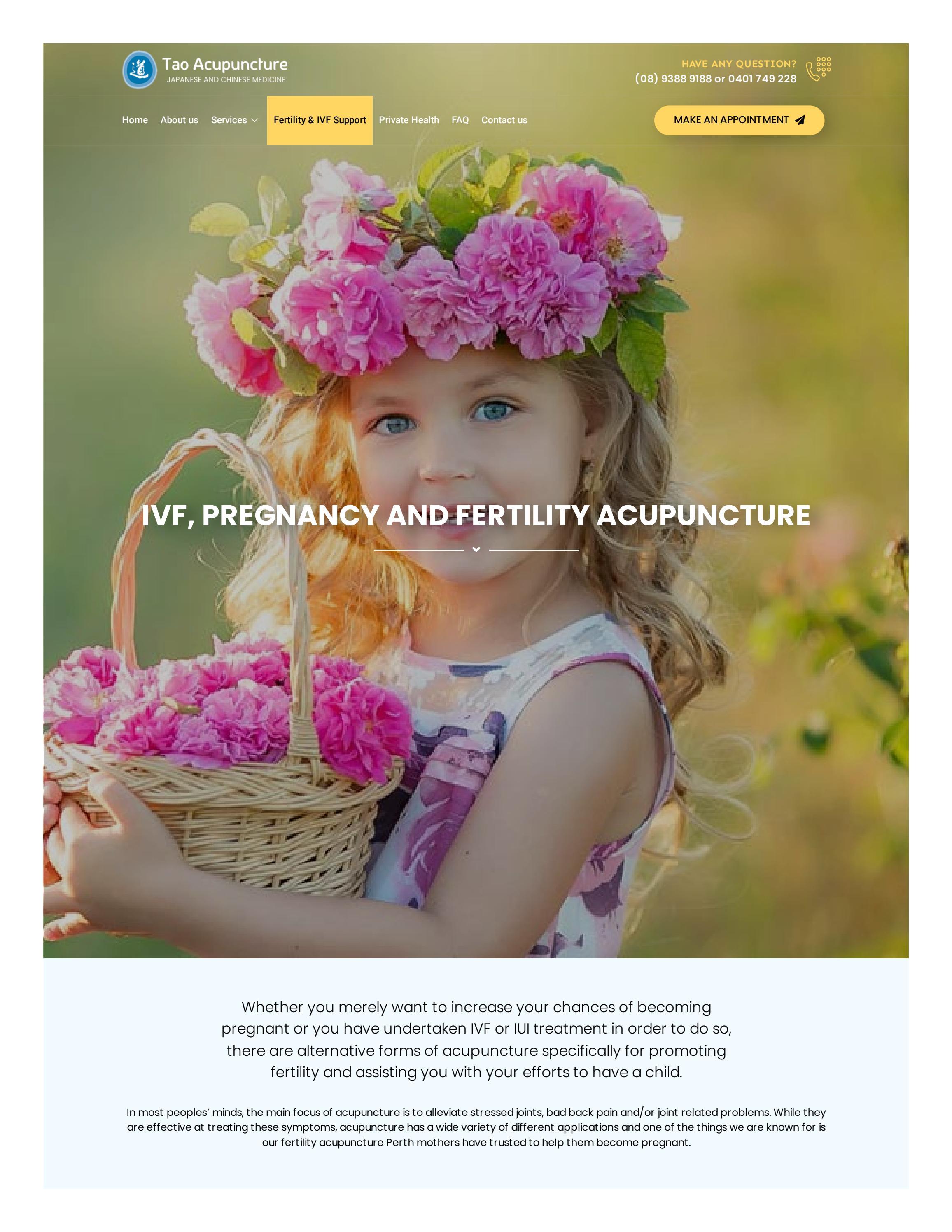 Fertility Acupuncture Perth Tao Acupuncture Clinic Perth by Tao